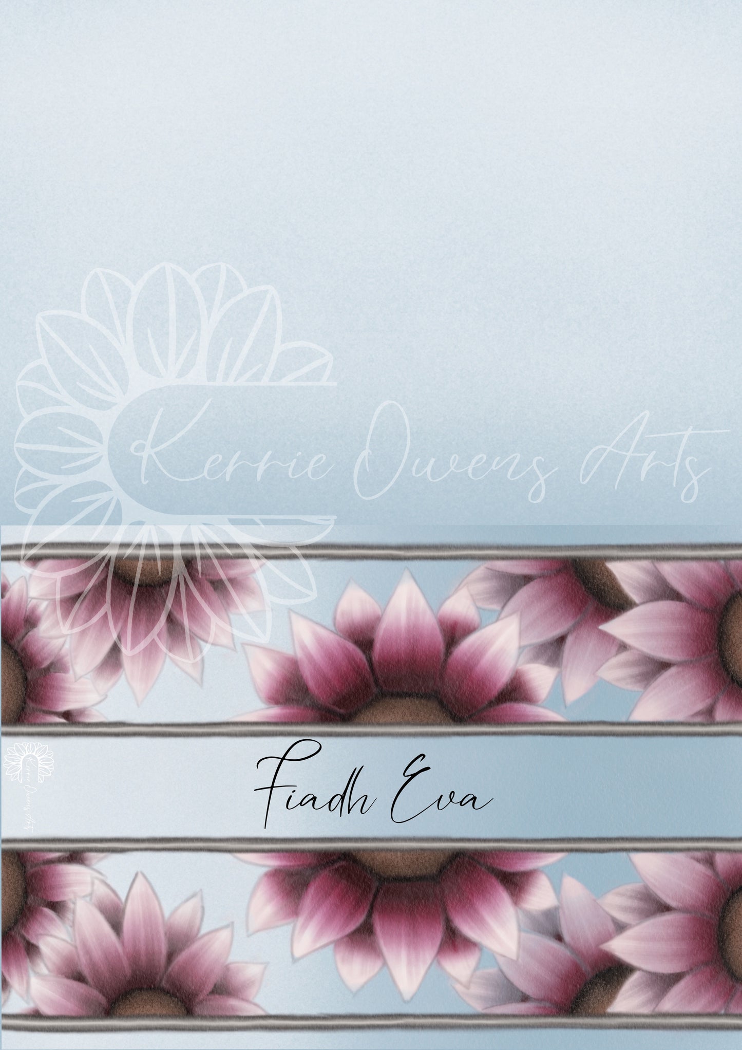 Magnolia sunflower, wedding/party invitation pack, digital download.