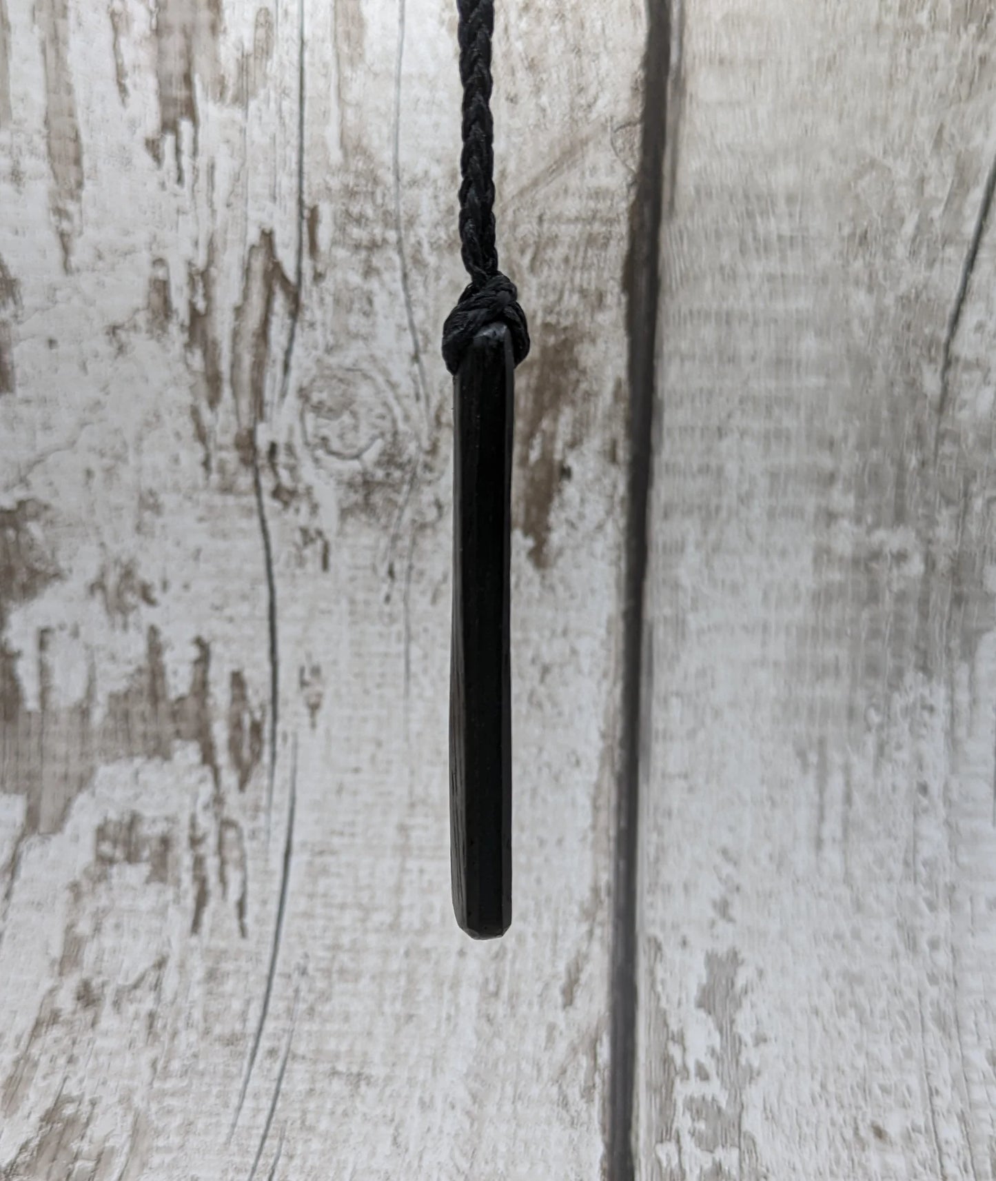 Fenland bog oak roimata drop pendant.