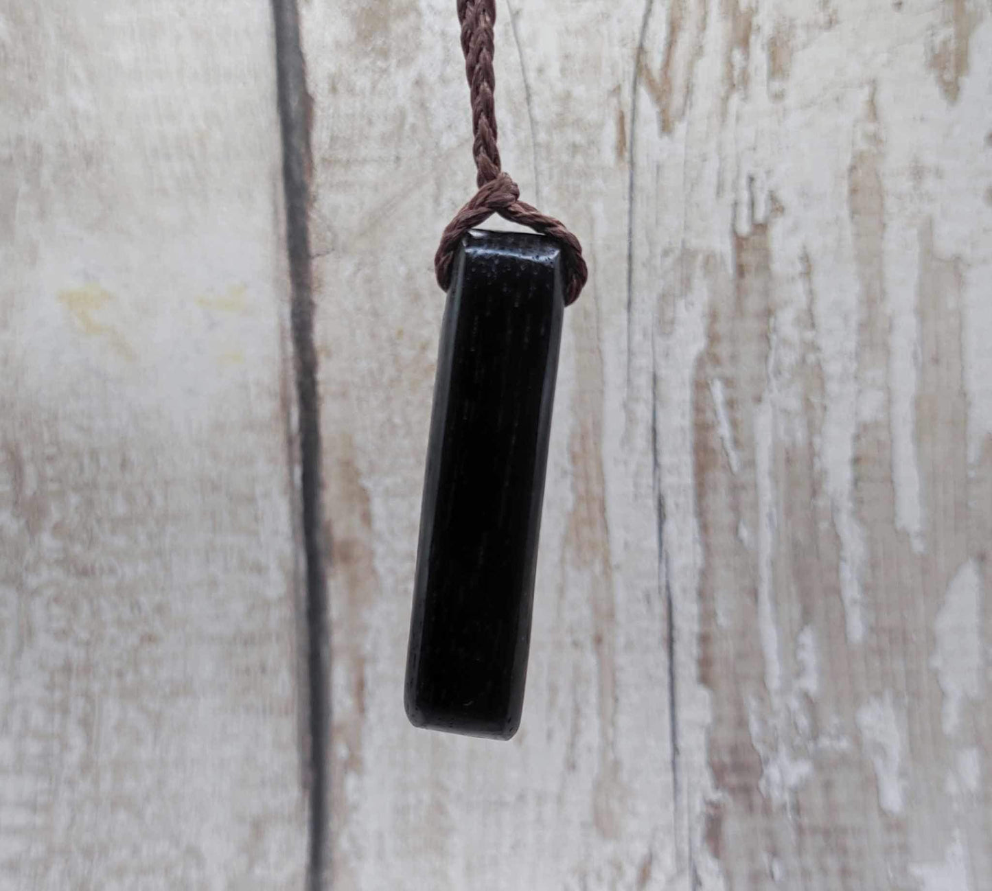 Bog oak with nz Pounamu serpentine, roimata pendant.