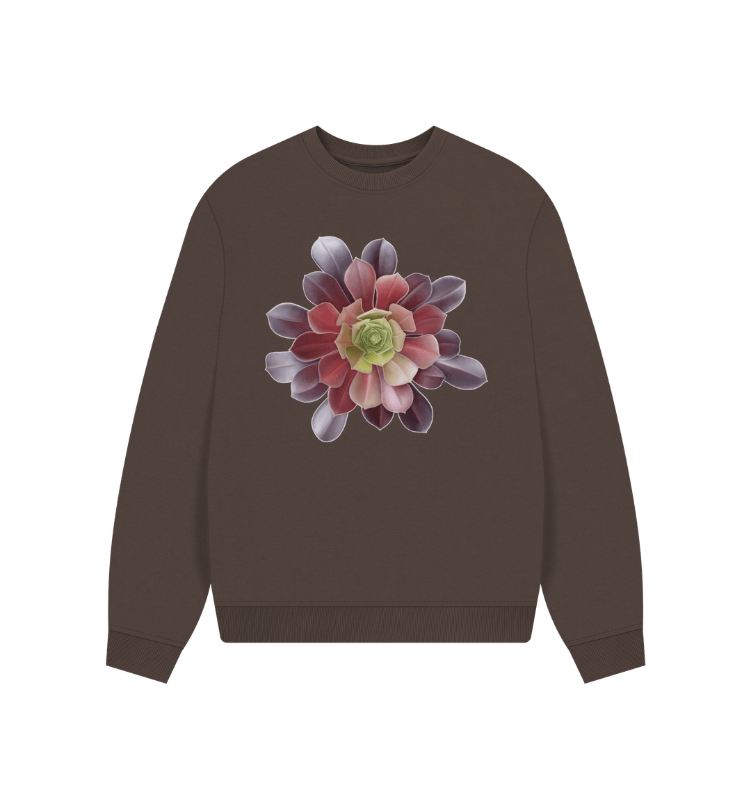 Chocolate Green to red ombr\u00e9 oversized women\u2019s sweatshirt.