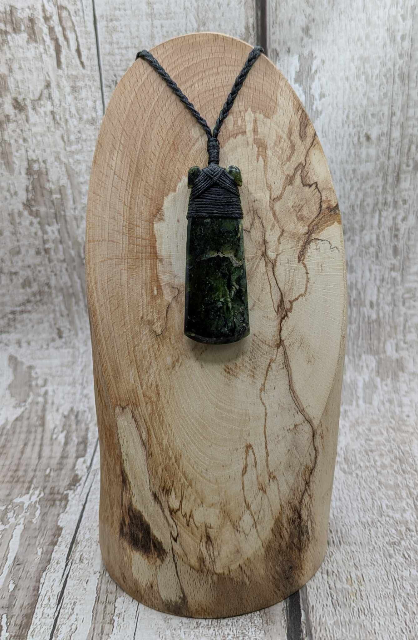 New Zealand Haast pass serpentine Toki pendant.