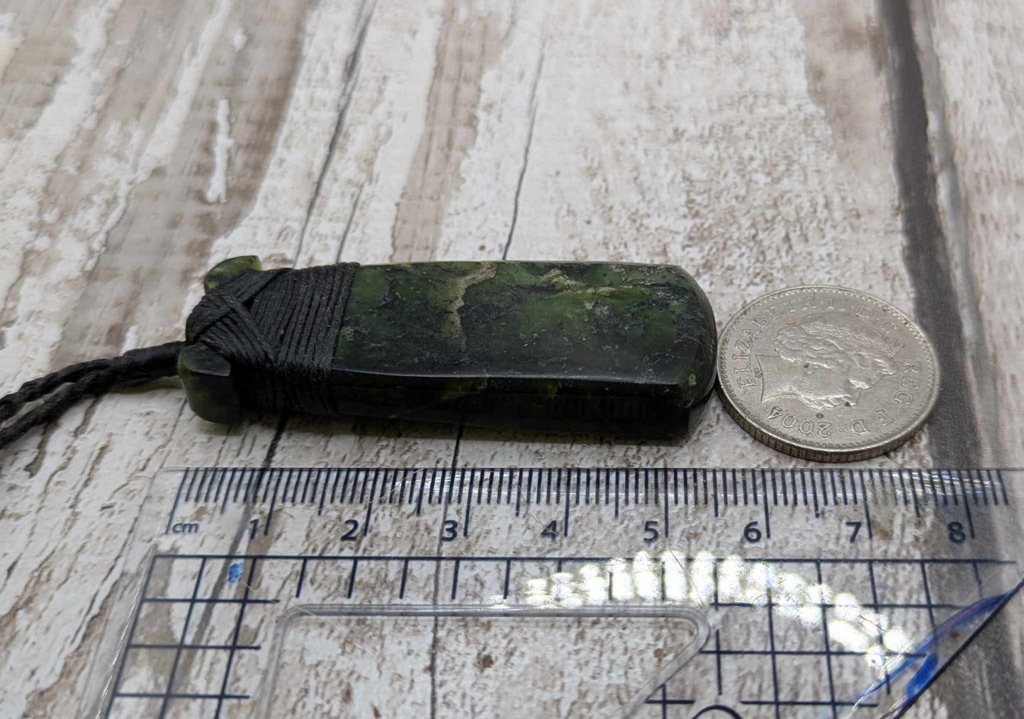 New Zealand Haast pass serpentine Toki pendant.