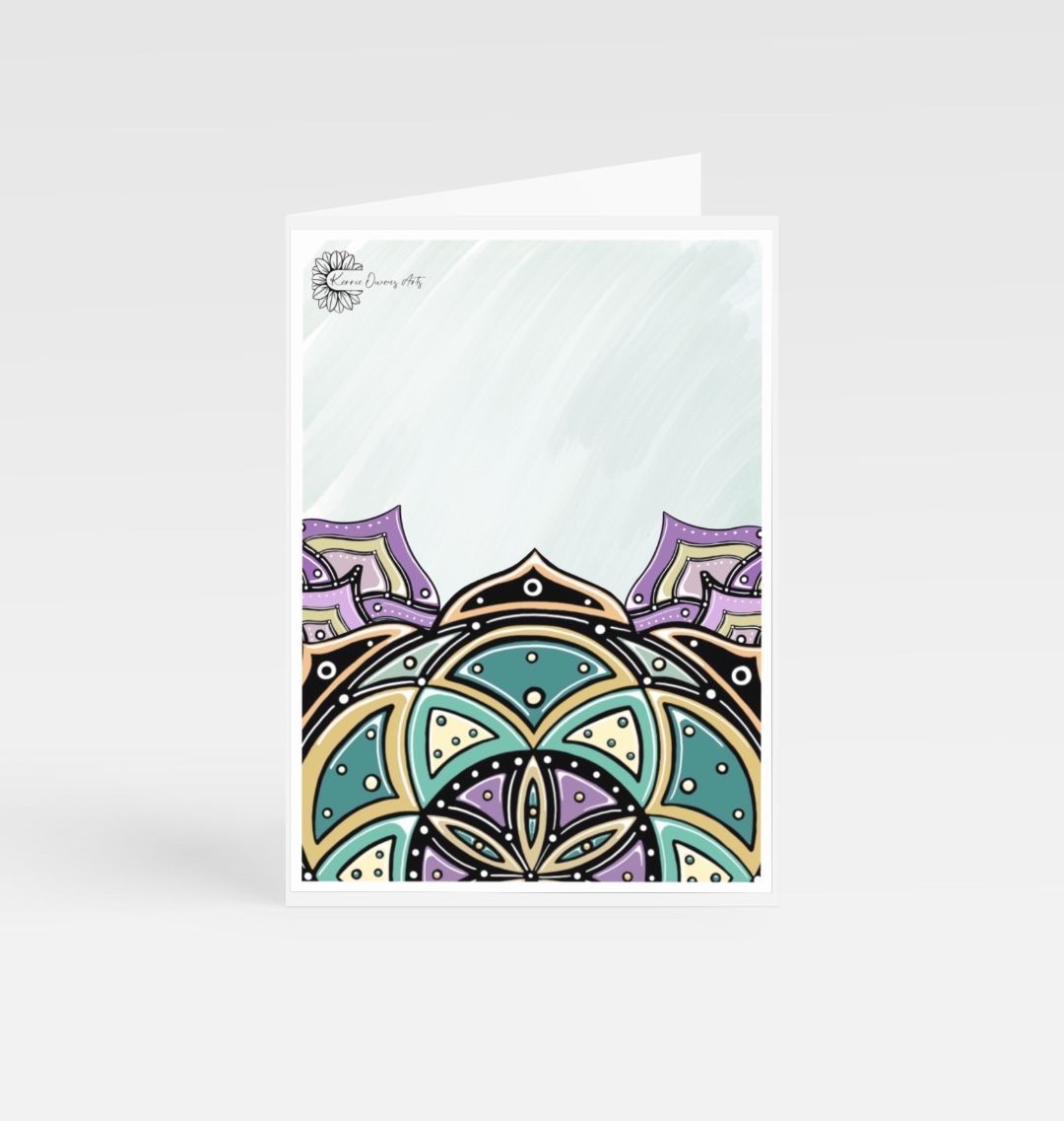 Geometric pattern greetings cards.