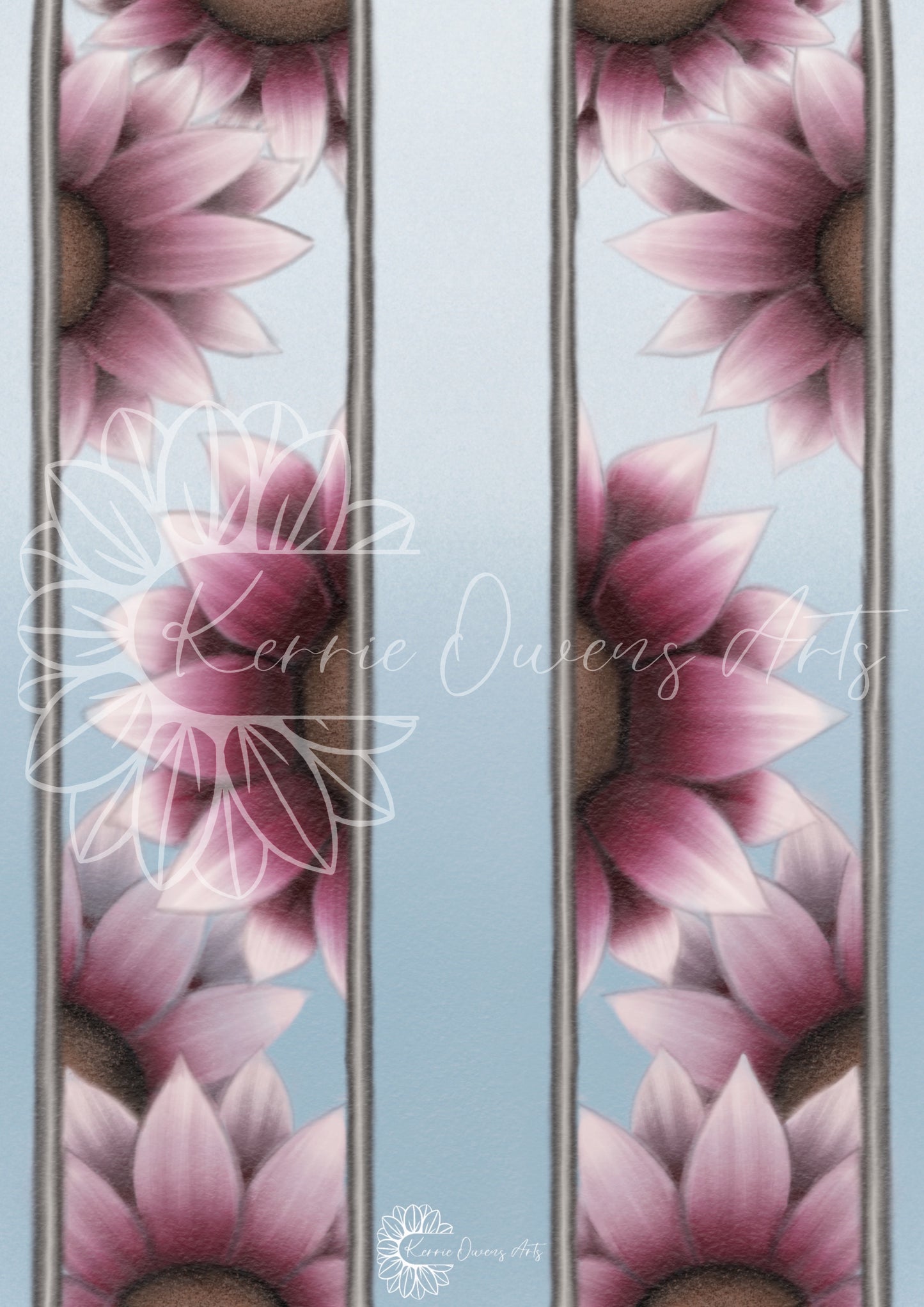 Magnolia sunflower, wedding/party invitation pack, digital download.
