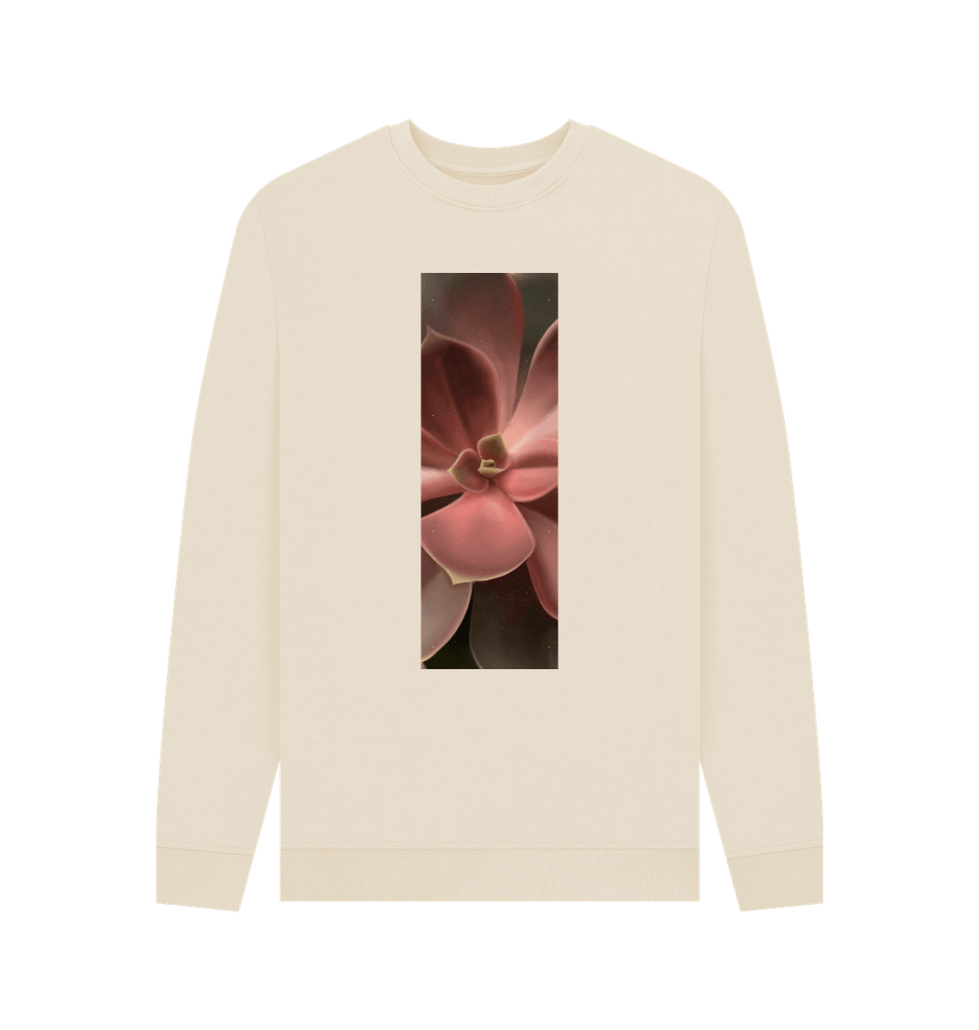 Oat Men\u2019s red to green succulent banner sweater.