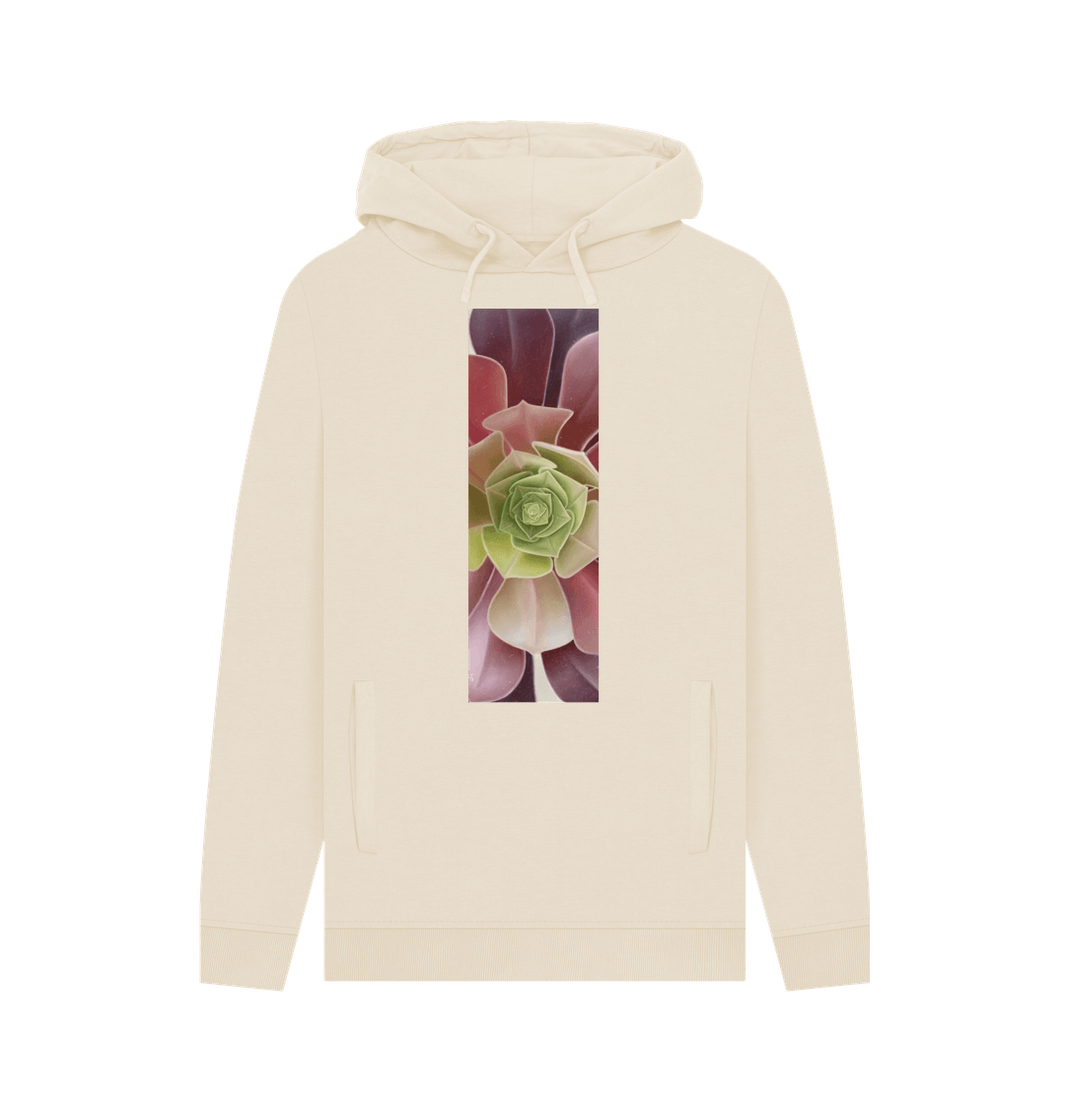 Oat Unisex green to purple ombr\u00e9 succulent banner hoodie.