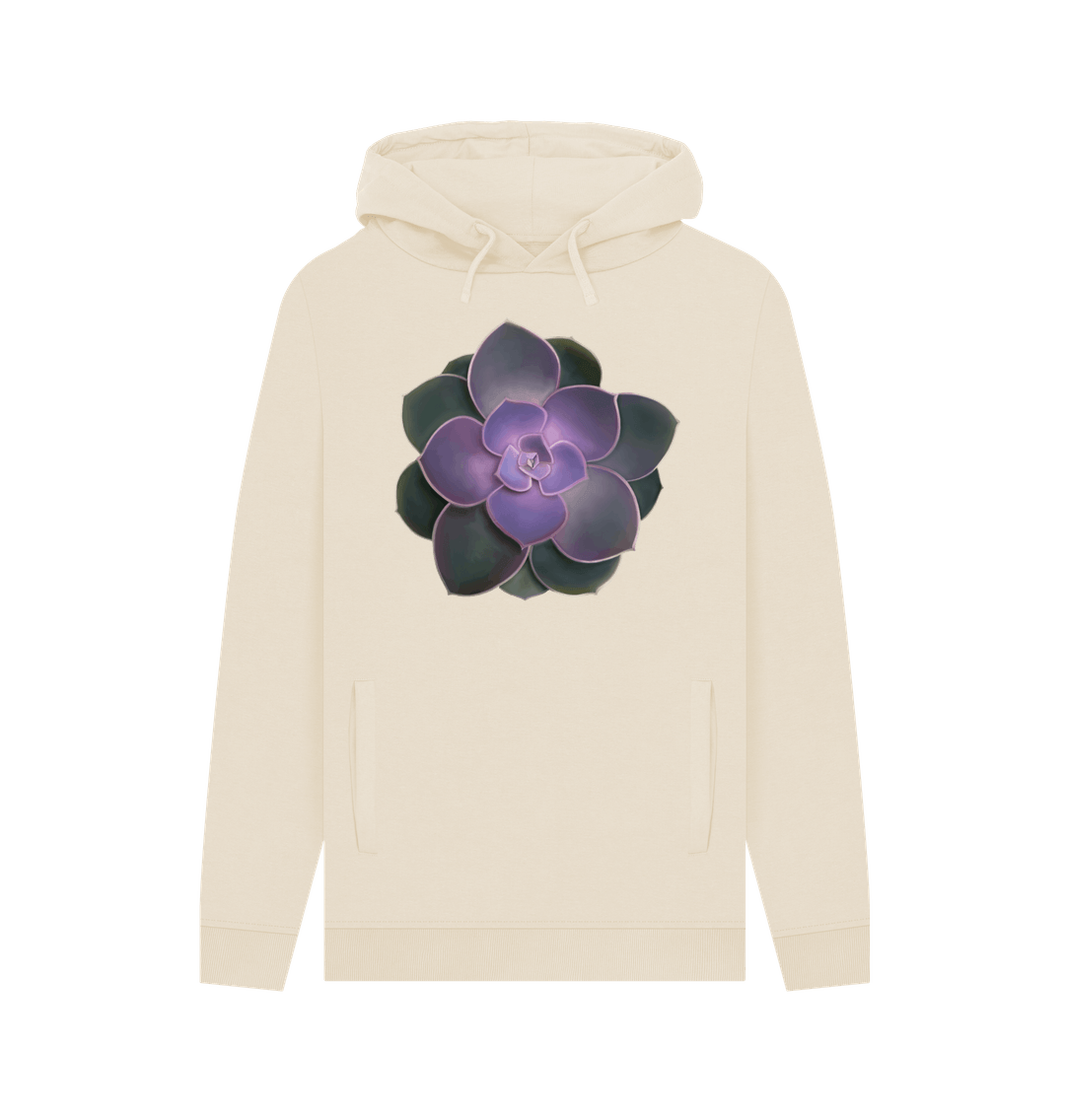 Oat Unisex purple to green ombr\u00e9 succulent hoodie.