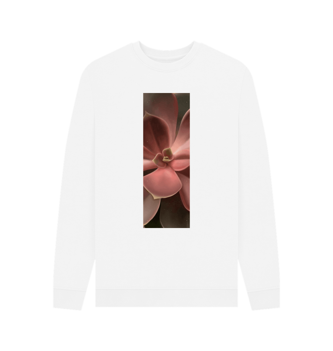 White Men\u2019s red to green succulent banner sweater.