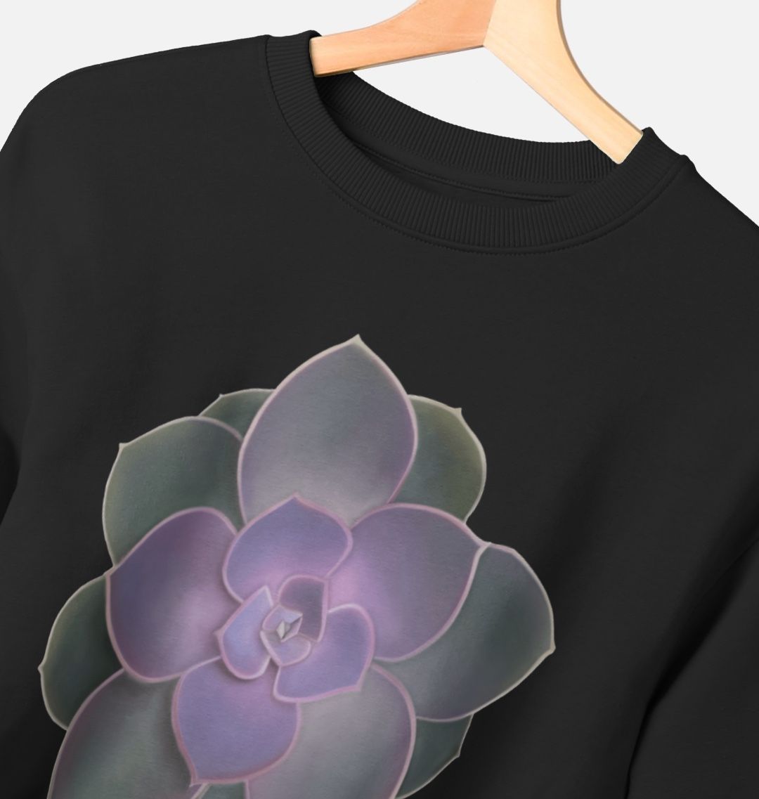 Purple to green ombré women’s oversized sweatshirt.