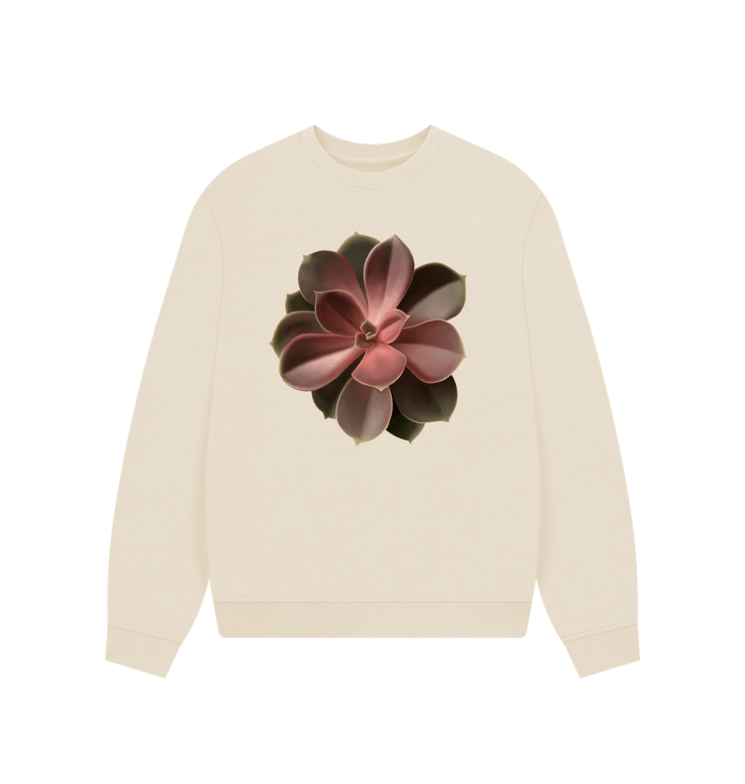 Oat Red to green ombr\u00e9 succulent women\u2019s oversized sweatshirt.