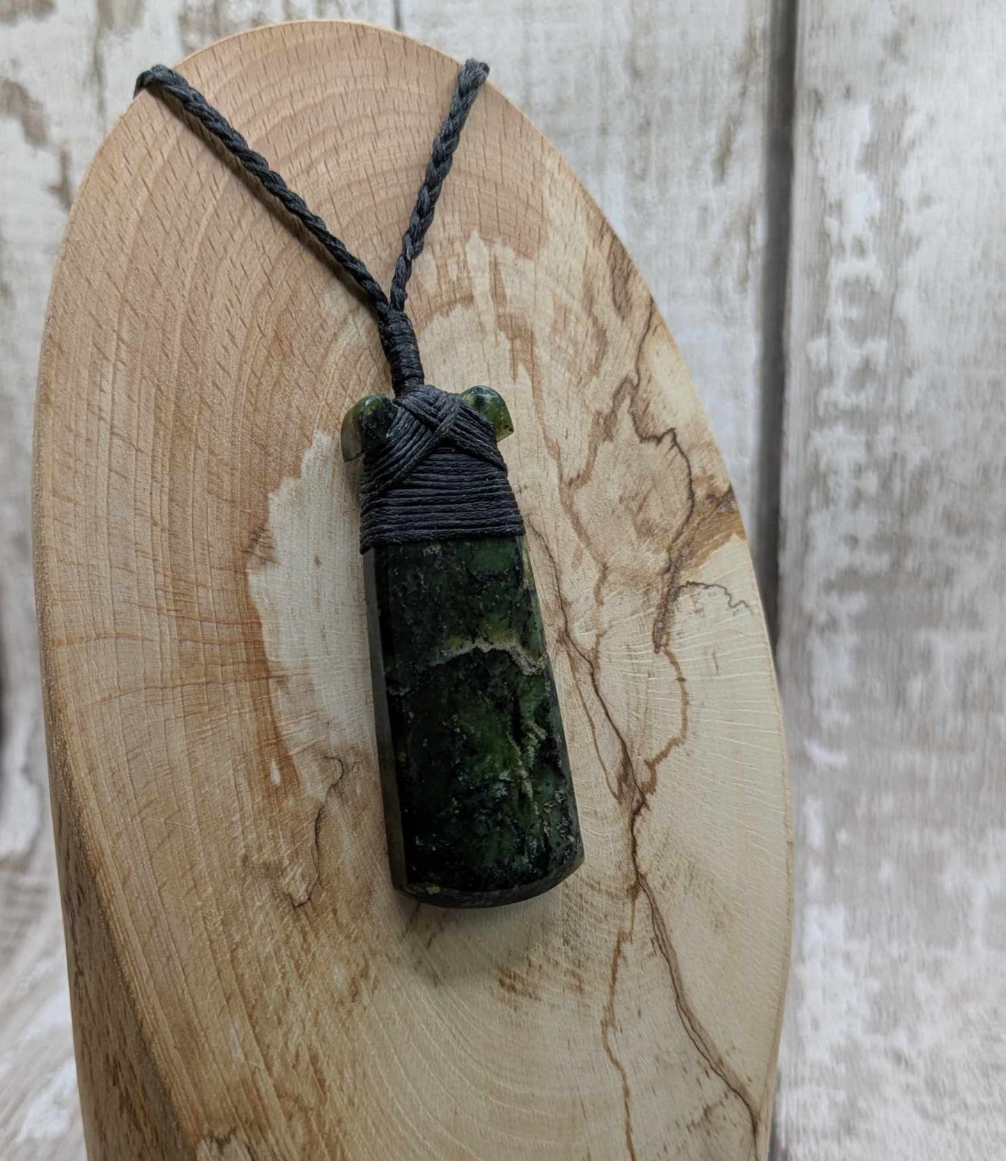 New Zealand Haast pass serpentine Toki pendant.