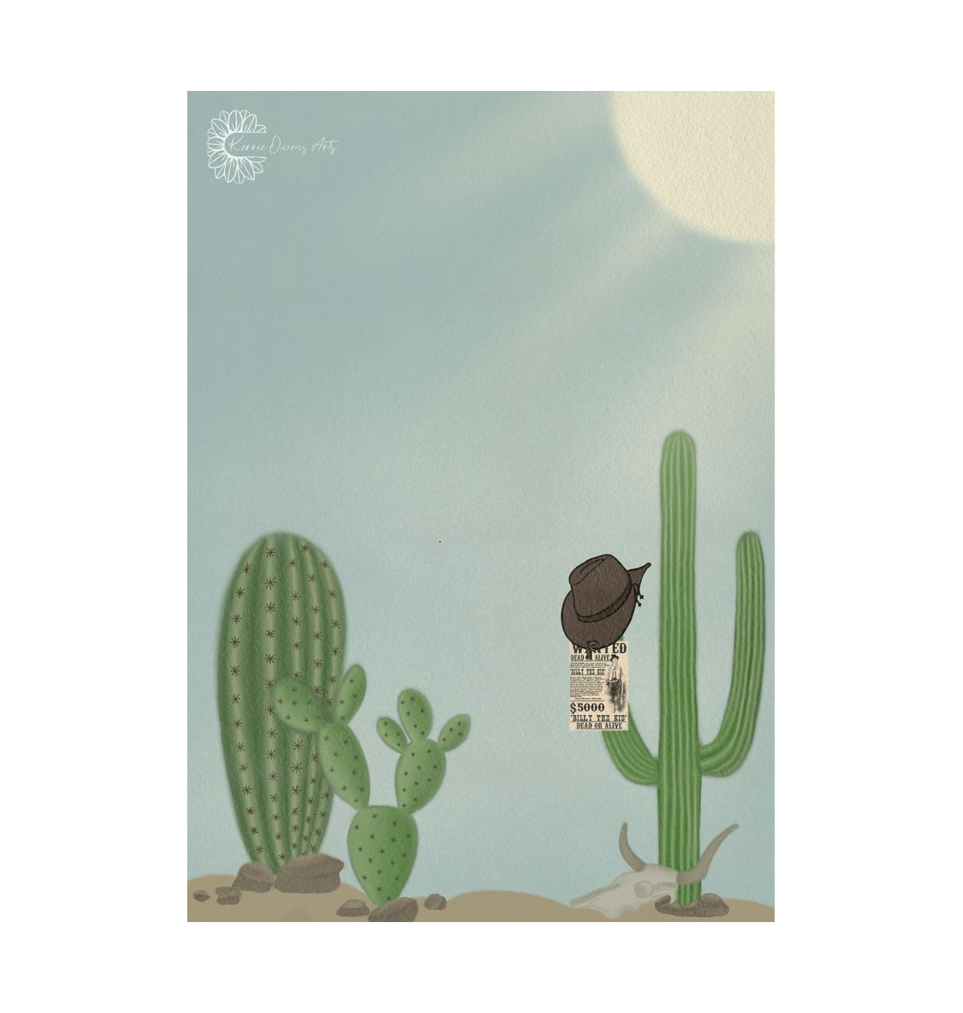 White Children\u2019s Wild West poster print.