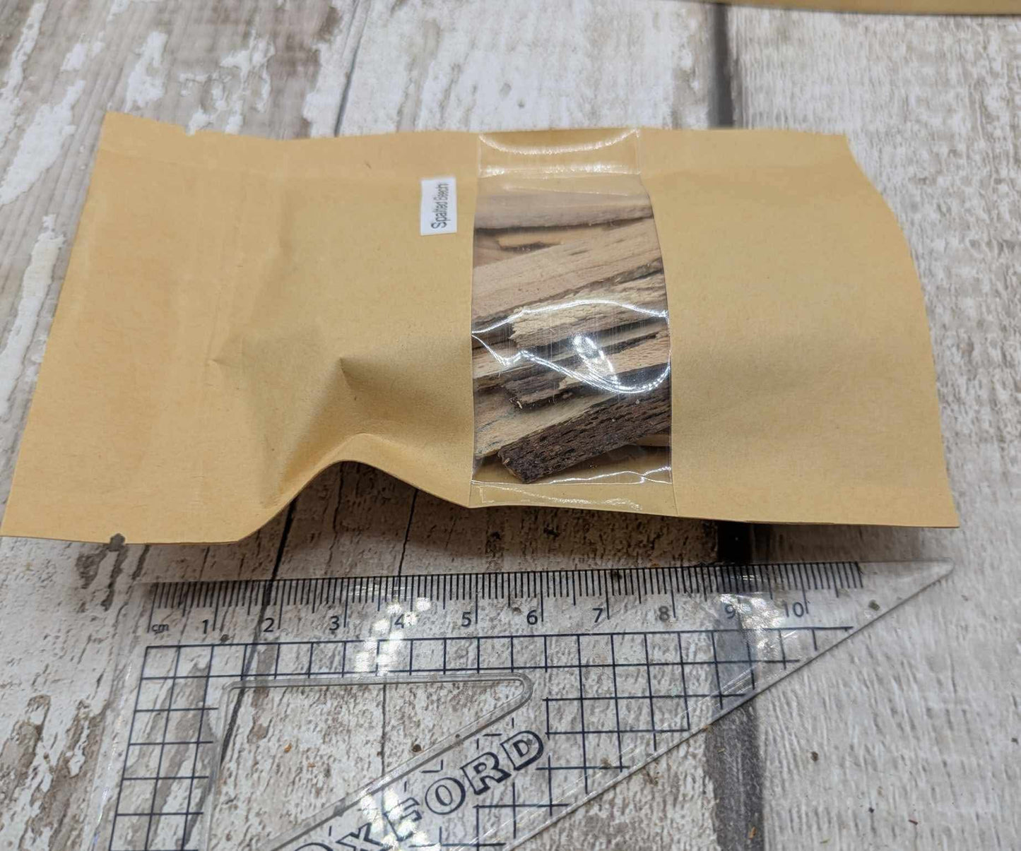 Spalted beech offcuts pouch, for camping, spells, rituals and symbolic practices.