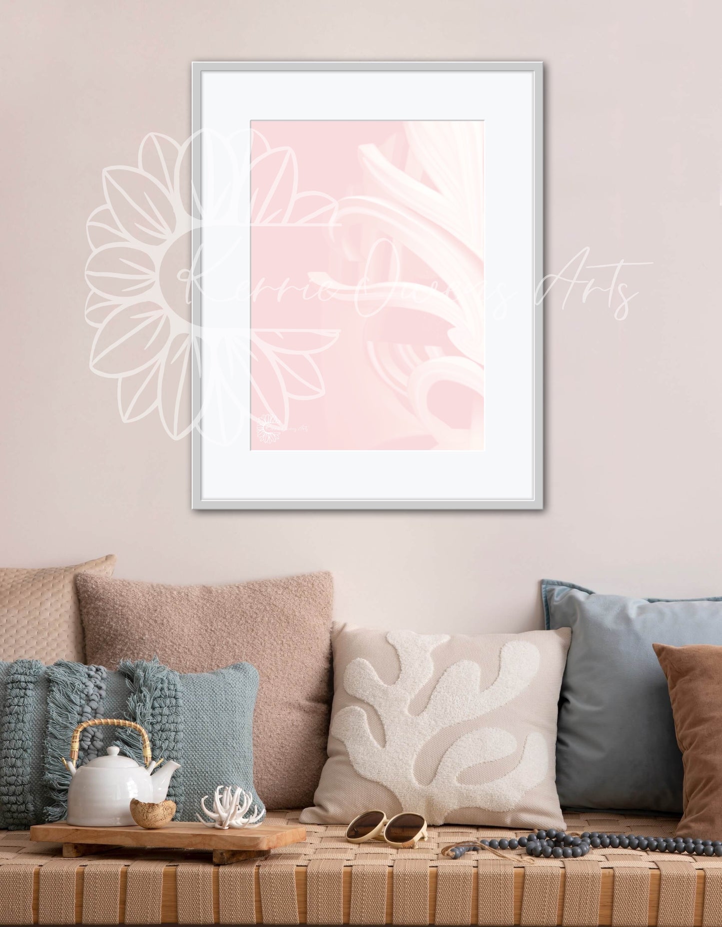 Wellington Māori ancestor in pink, poster print.