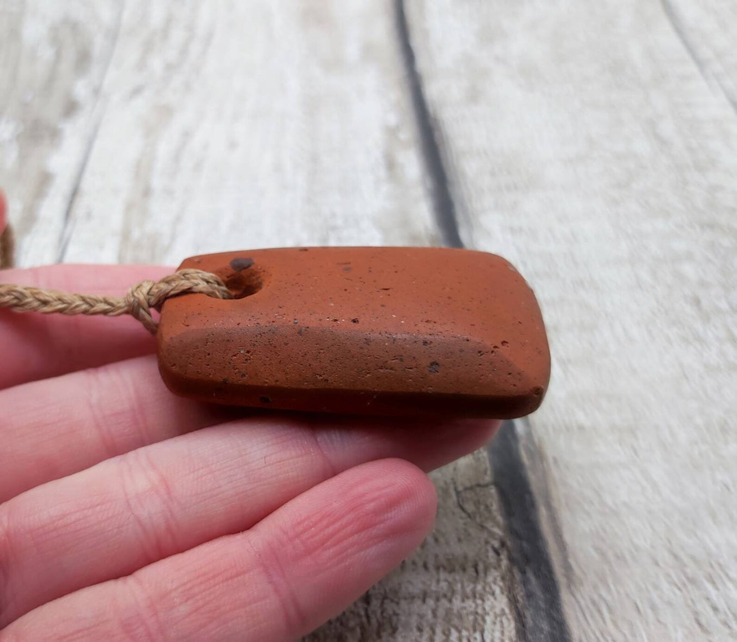Beachcombed Terracotta Toki Pendant