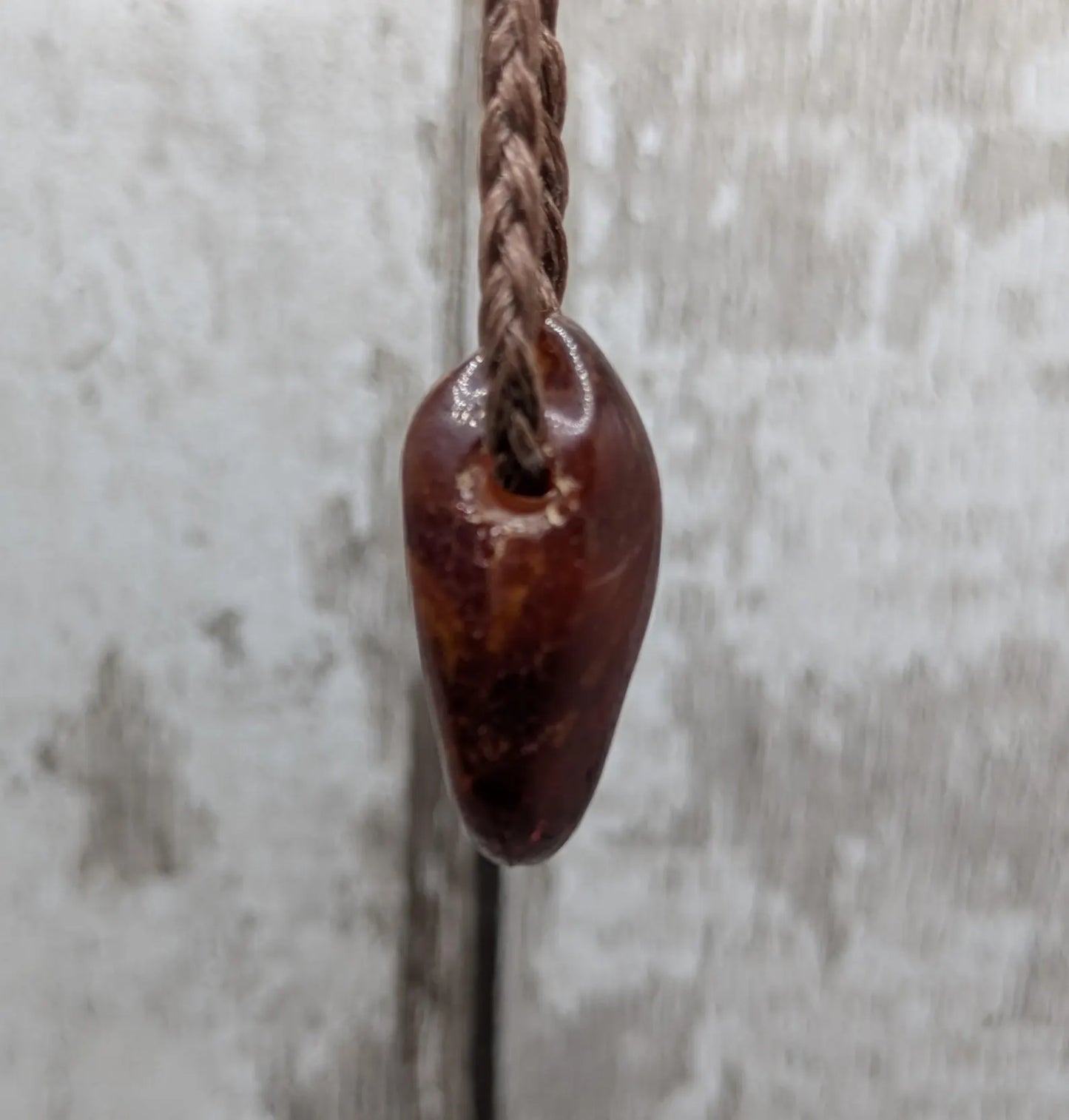 Tumble polished baltic Amber pendant.