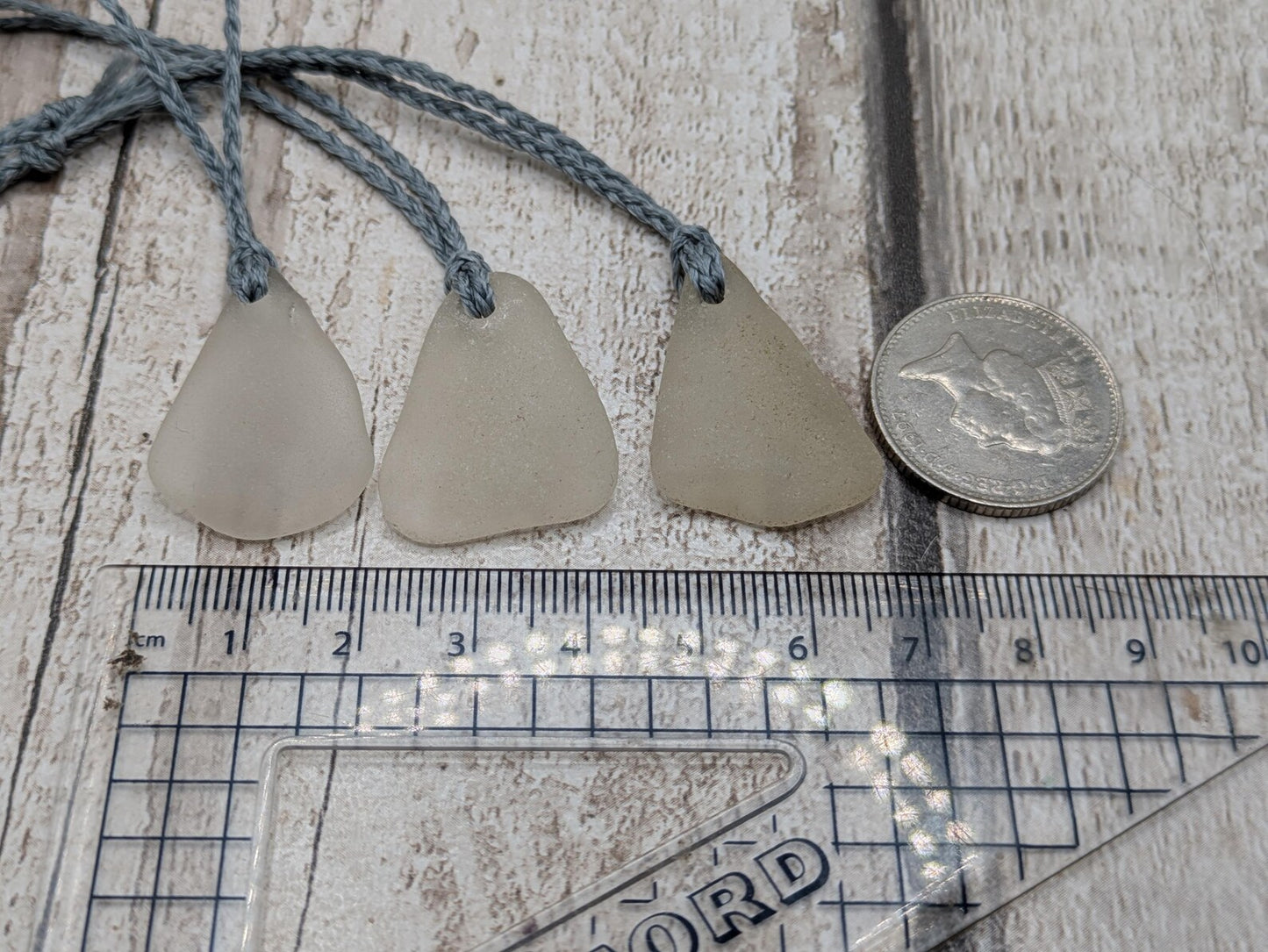 One Naturally Frosted Thames Sea Glass Pendant – Teal or White Beach Glass Necklace – UK Foraged Eco Jewelry – Adjustable Cord Necklace.