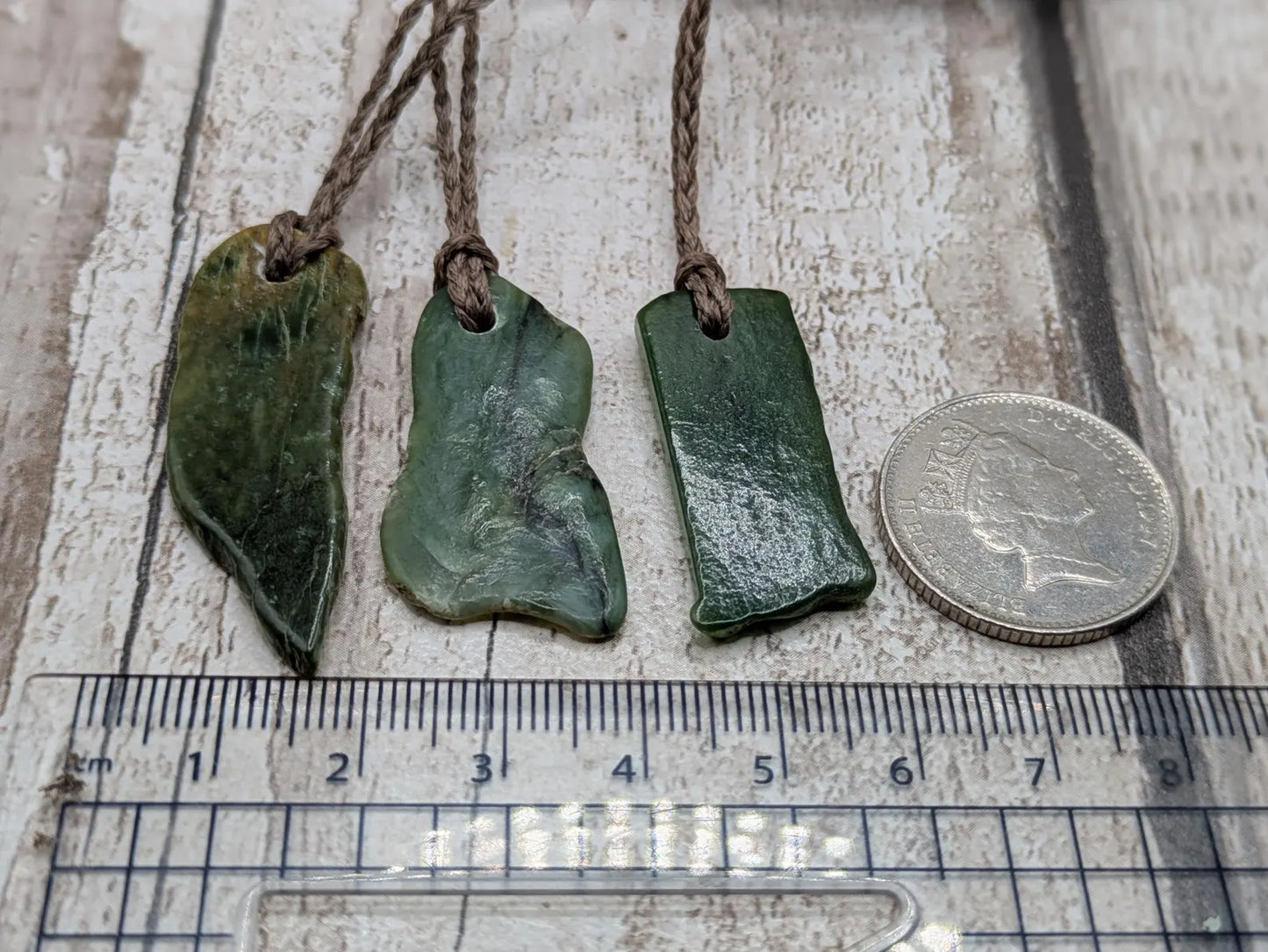 Tumble polished New Zealand Pounamu Jade Necklace – Raw Greenstone Offcut crystal Pendant on Cord, simple spiritual jewellery.