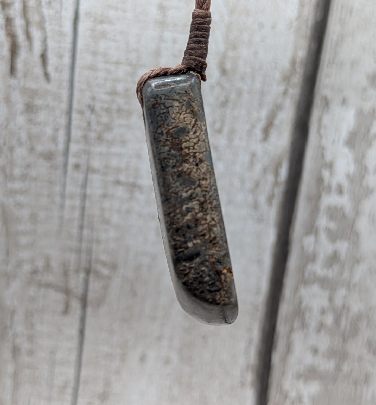 Oxfordshire dinosaur bone toki style pendant.
