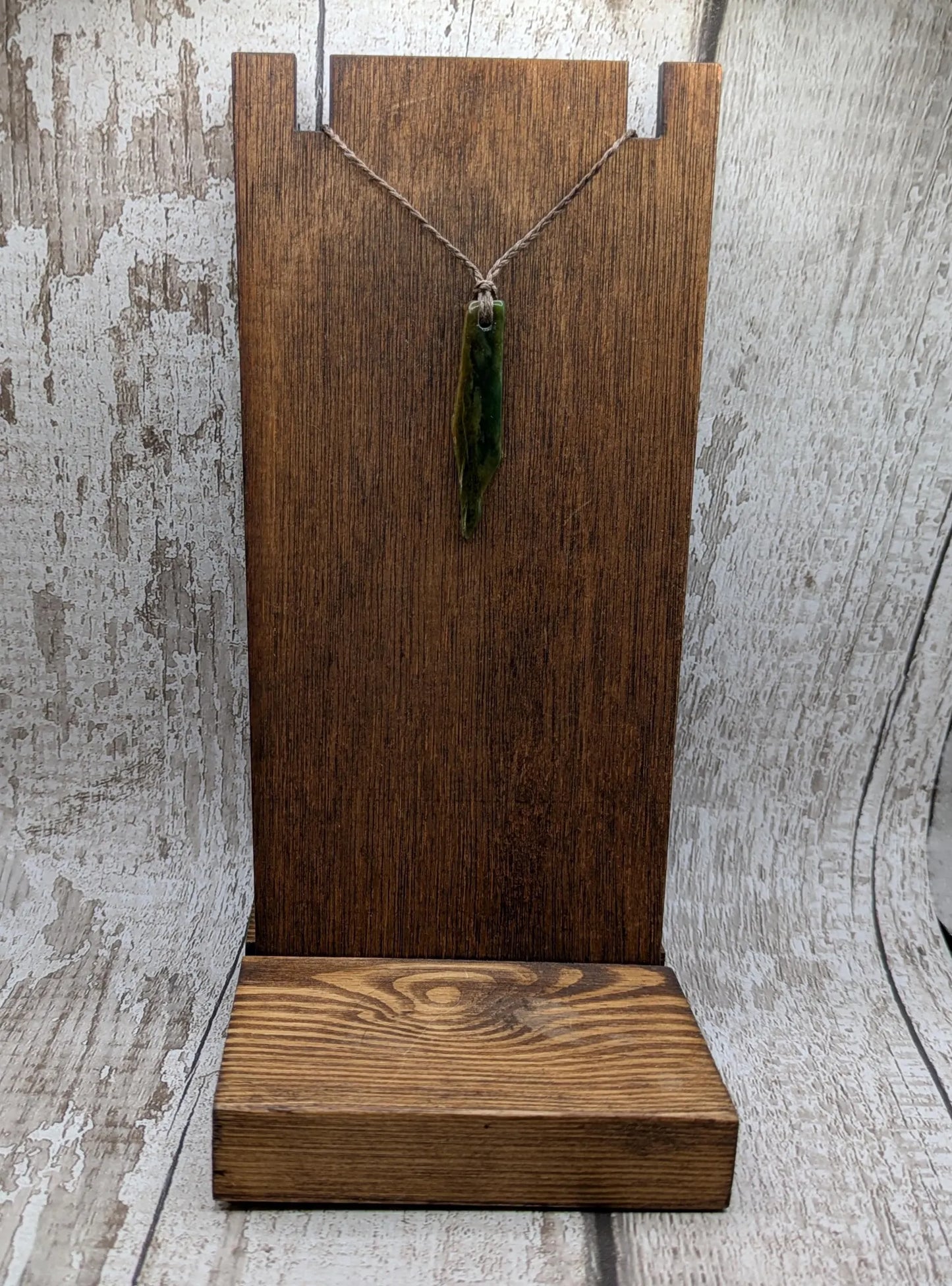 Tumble polished New Zealand Pounamu Jade Necklace – Raw Greenstone Offcut crystal Pendant on Cord, simple spiritual jewellery.
