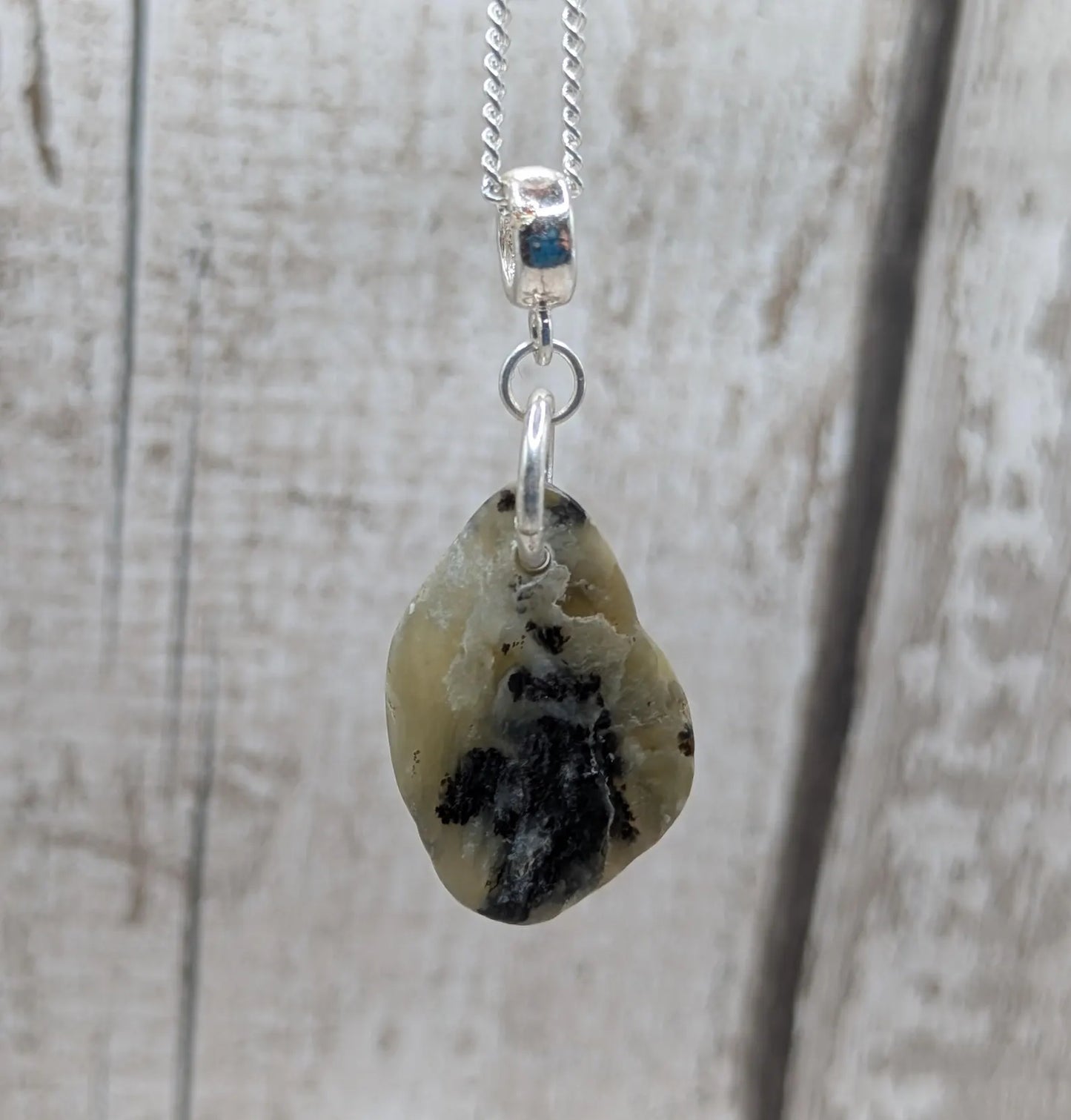 New Zealand Pounamu Jade Pendant on Sterling Silver Chain – Tumbled polished Greenstone Necklace, spiritual talisman, cultural amulet.