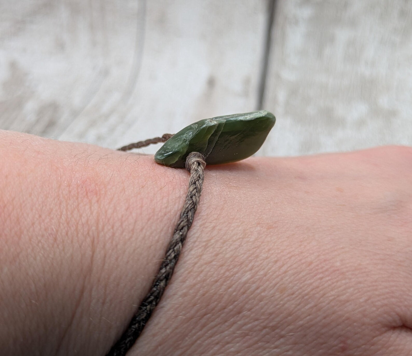 New Zealand Pounamu jade Adjustable bracelet.