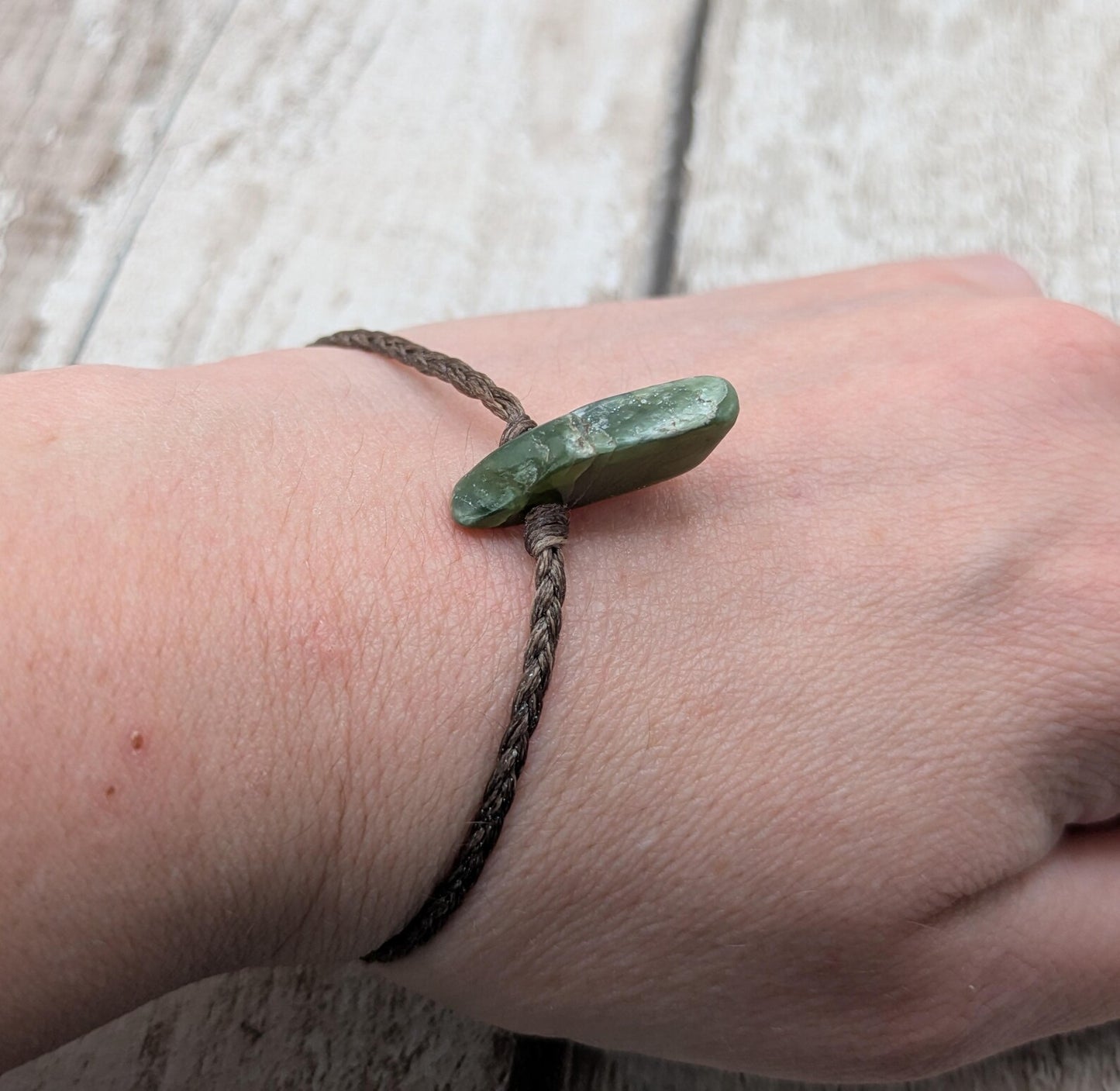 New Zealand Pounamu jade Adjustable bracelet.