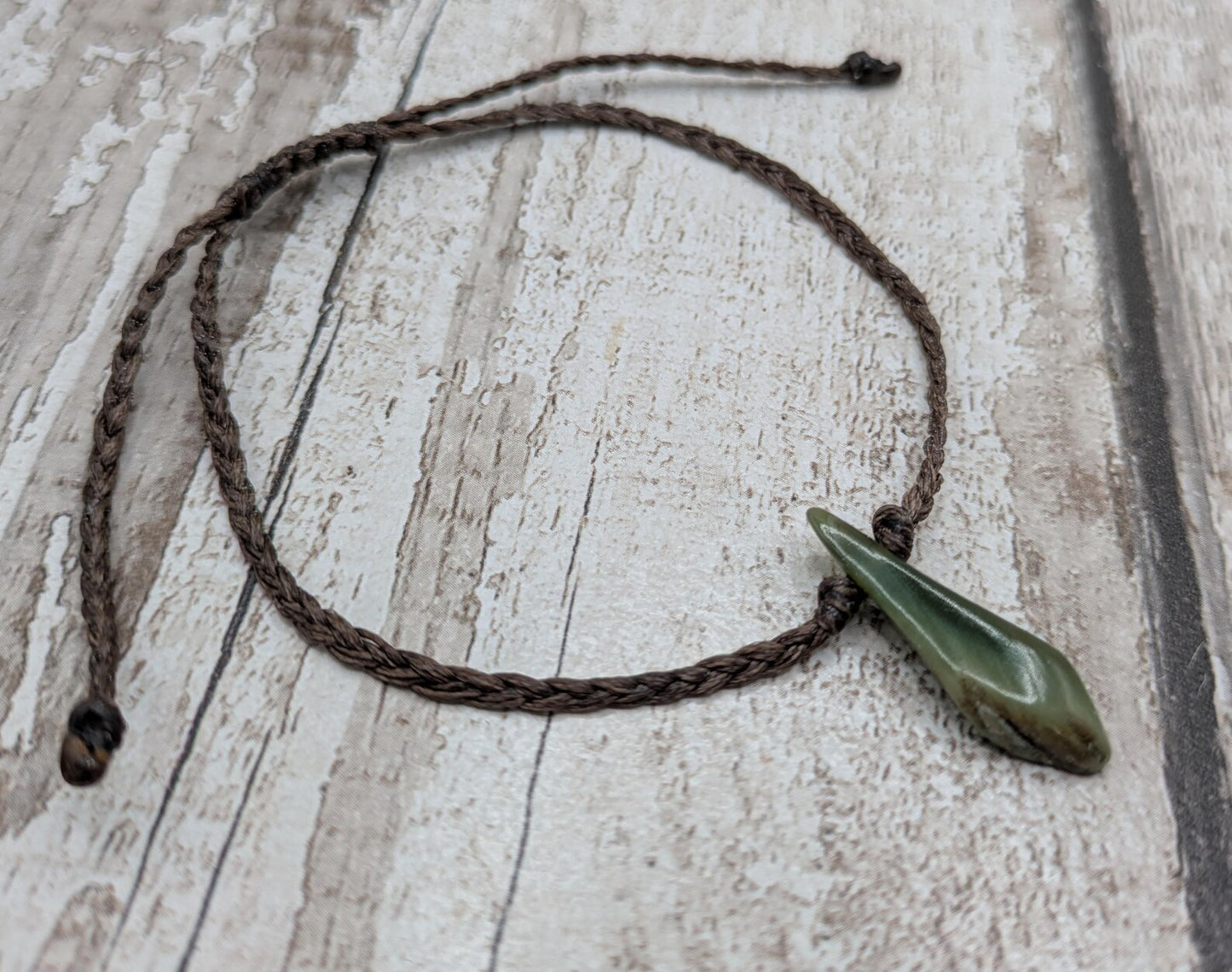 New Zealand Pounamu greenstone jade adjustable bracelet