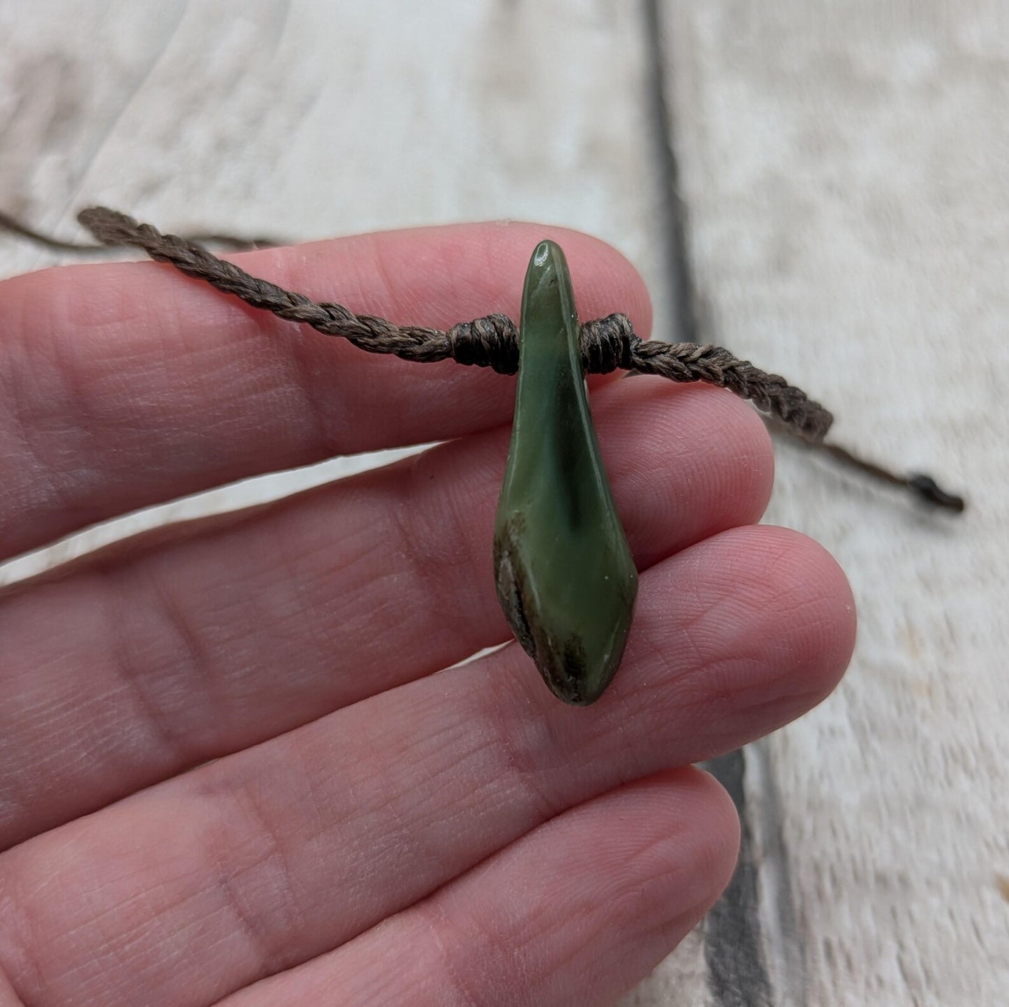 New Zealand Pounamu greenstone jade adjustable bracelet