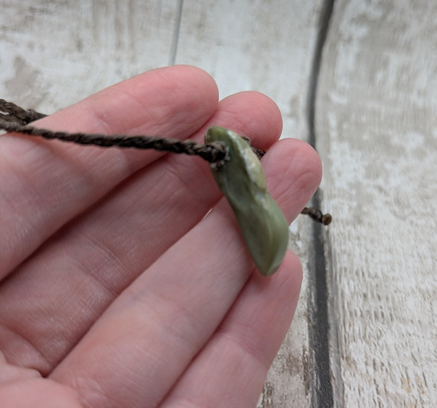 New Zealand Pounamu greenstone jade adjustable bracelet.