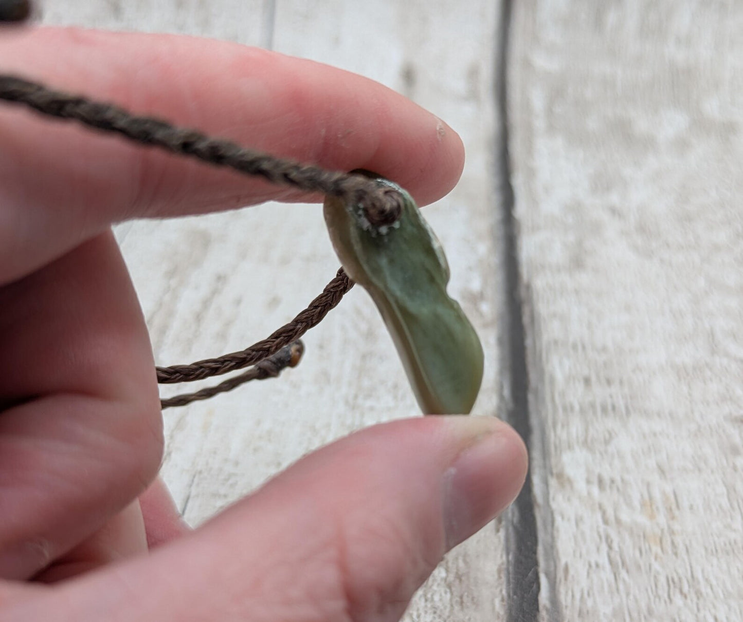 New Zealand Pounamu greenstone jade adjustable bracelet.