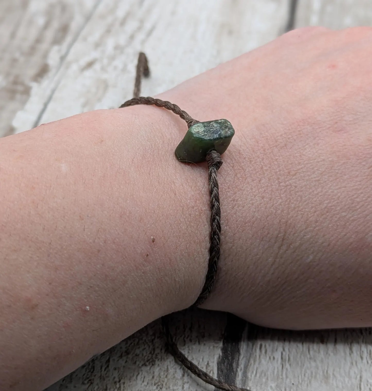 New Zealand Pounamu Greenstone jade adjustable bracelet