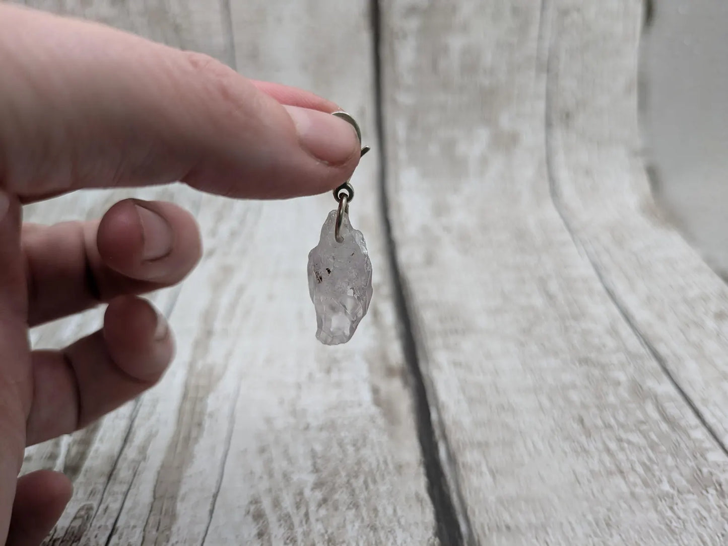 Amethyst point clip on charm.