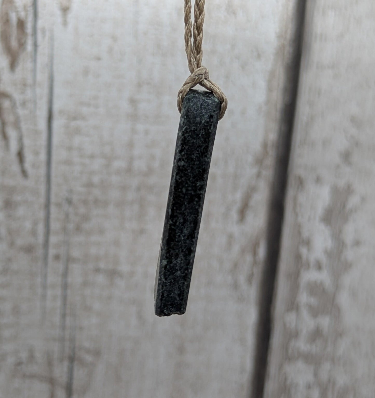 Preseli Bluestone Tear Drop Pendant – Roimata Shape with Natural Edge, Welsh Stonehenge Crystal Necklace, Grounding Celtic Jewellery.