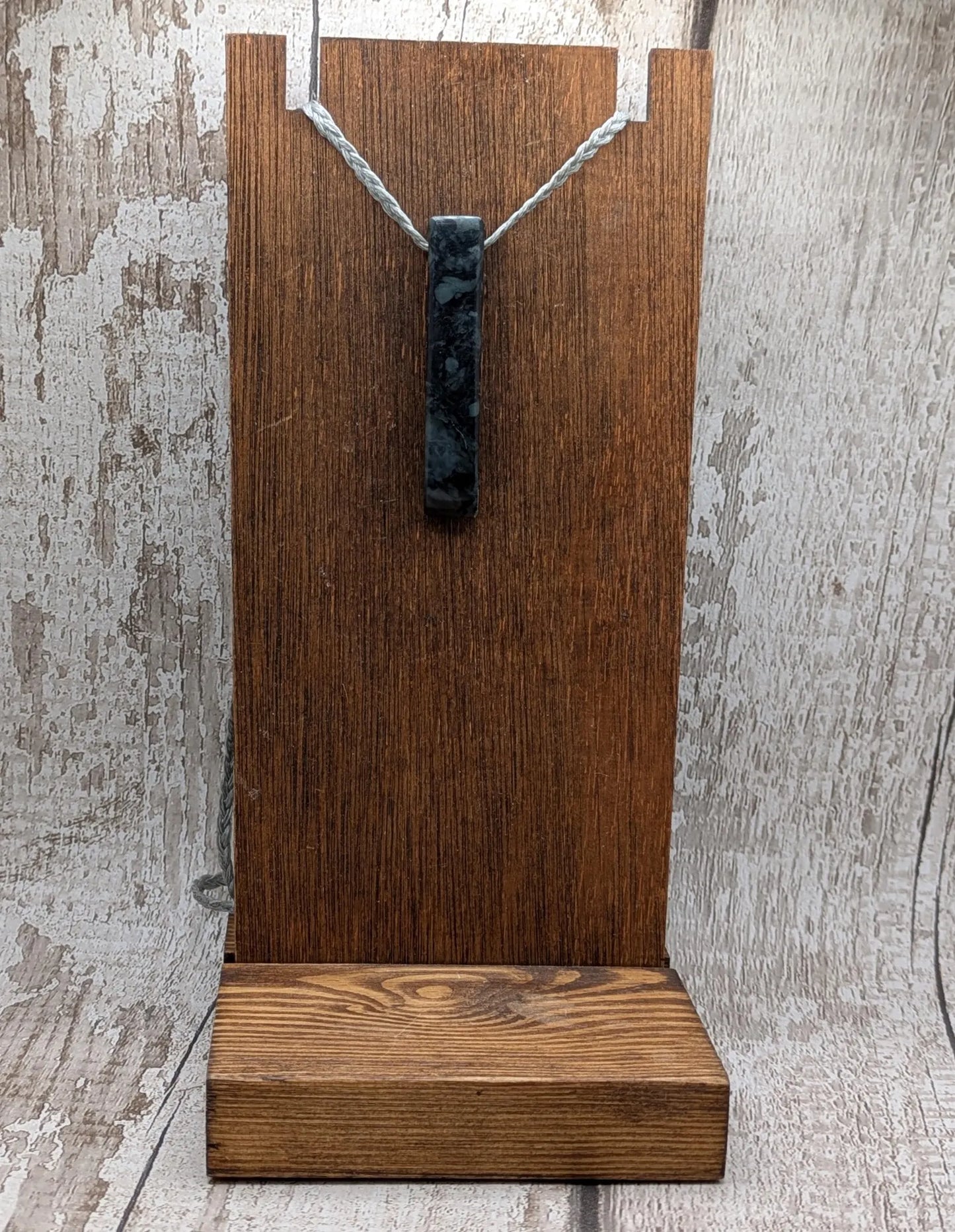 Washington black nephrite jade Toki style pendant