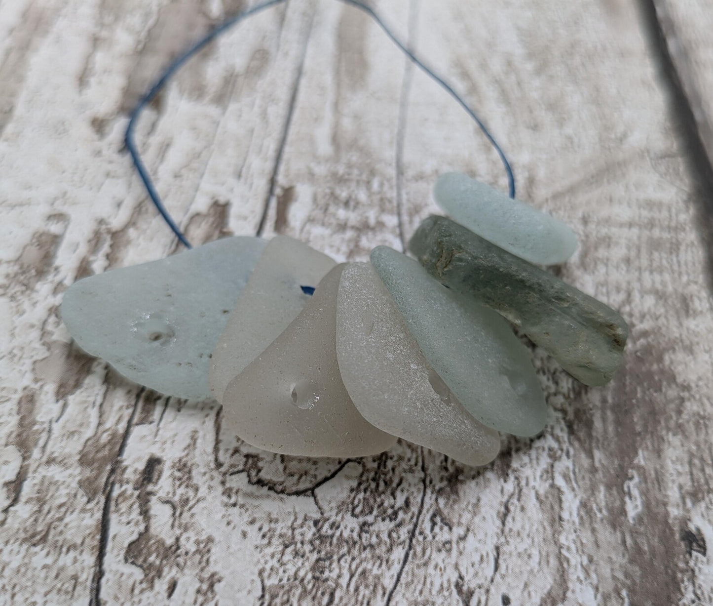 Sea glass connector beads.