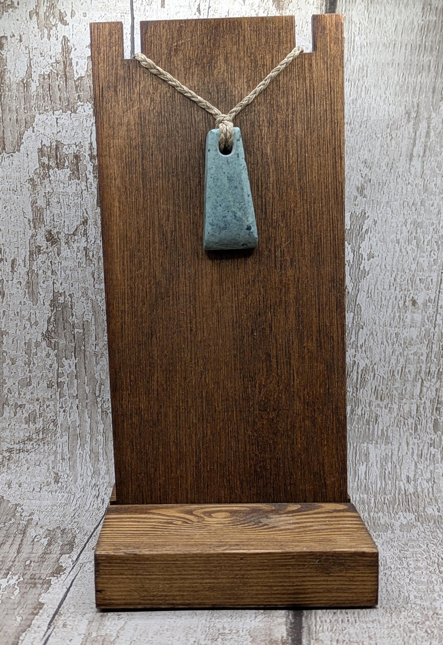 New Zealand Pounamu greenstone jade Hei Toki adze style pendant.