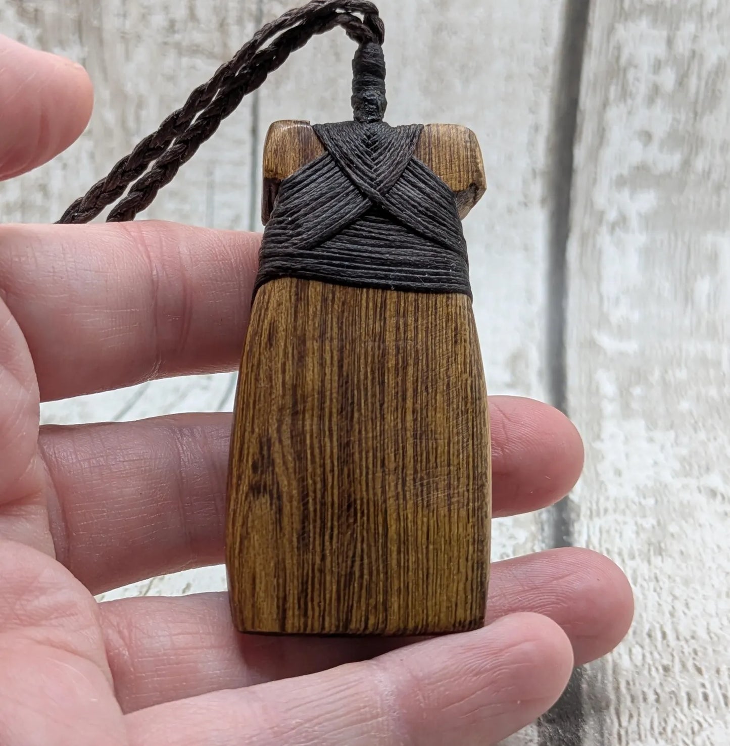Laburnum wood Hei toki adze pendant