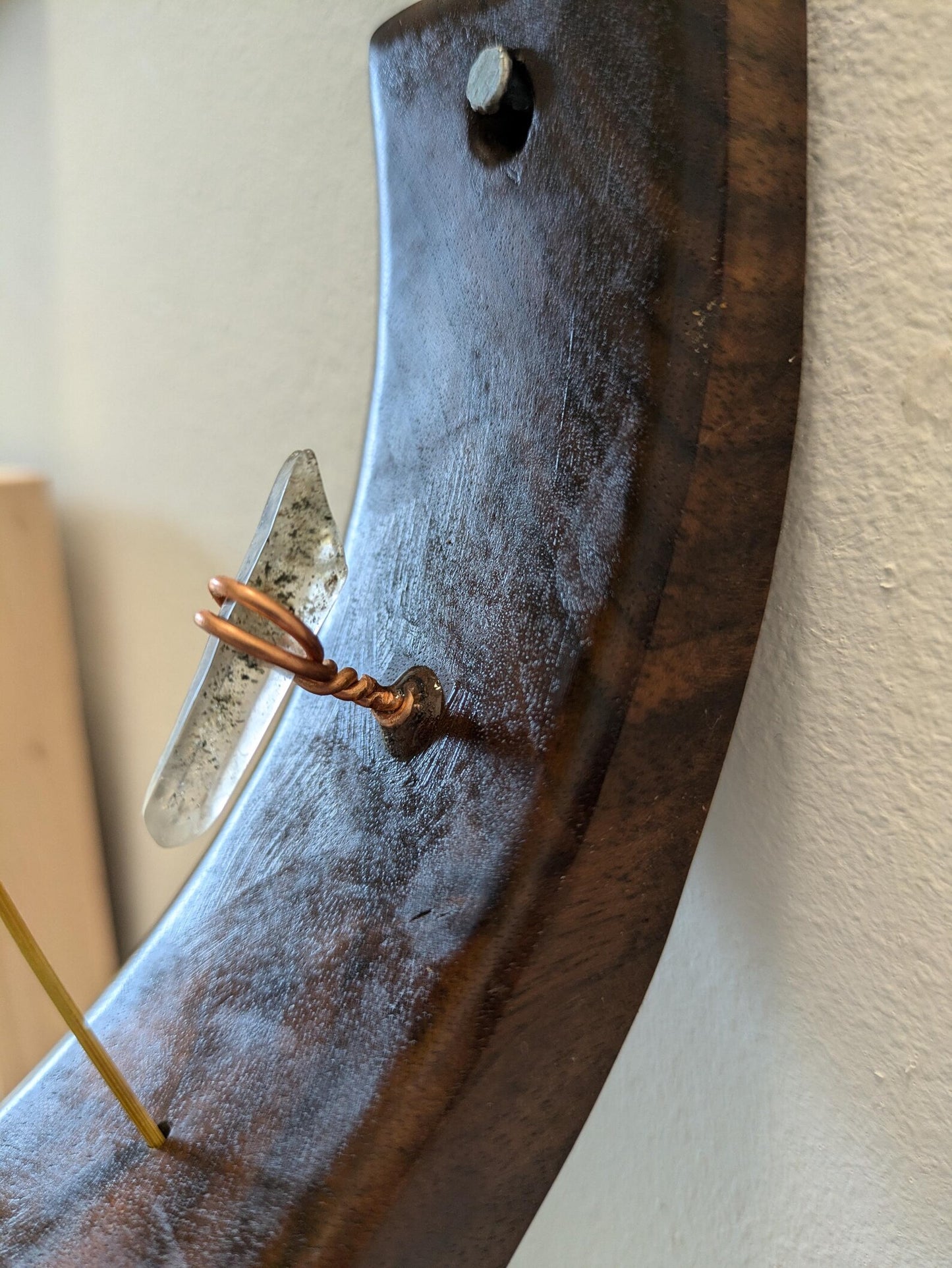 Walnut woodland Tibetan quartz incense holder.
