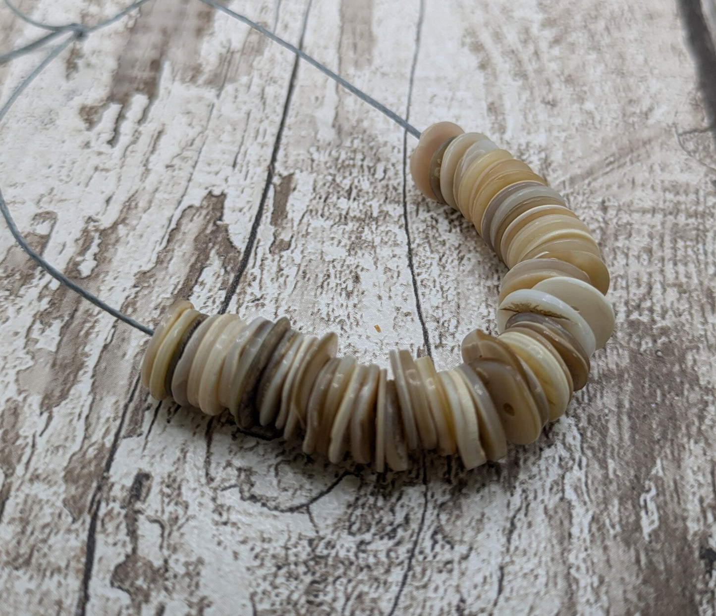 Medium abalone shell buttons.