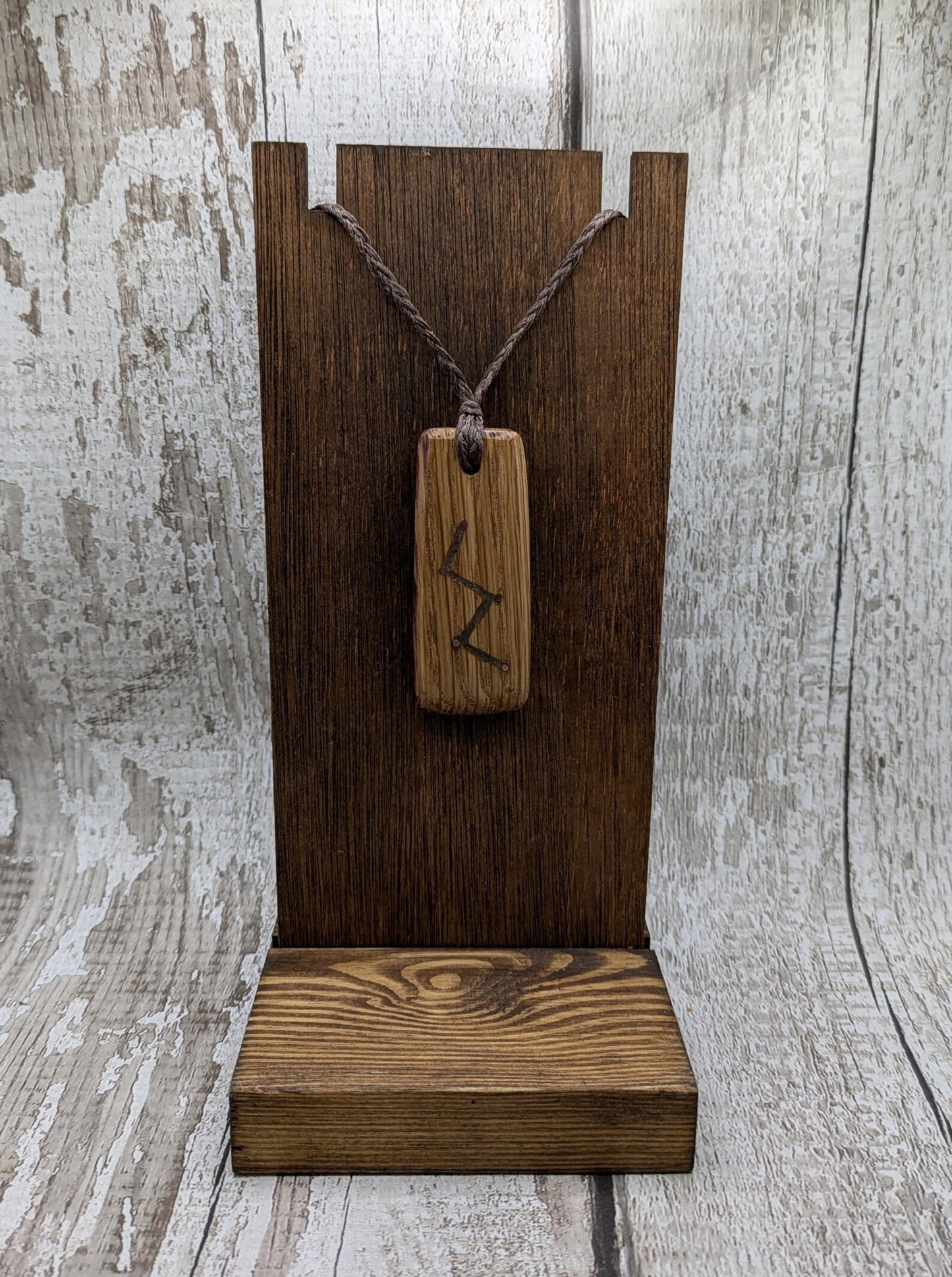Whiskey barrel oak Cassiopeia constellation pendant.