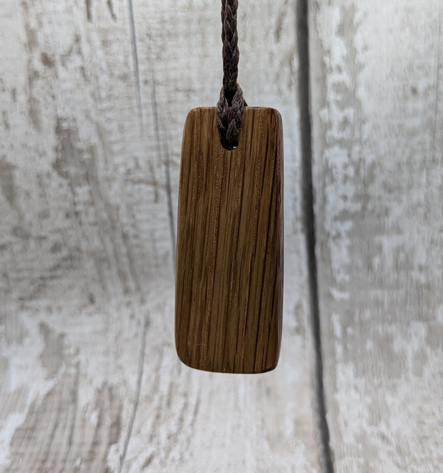 Whiskey barrel oak Cassiopeia constellation pendant.