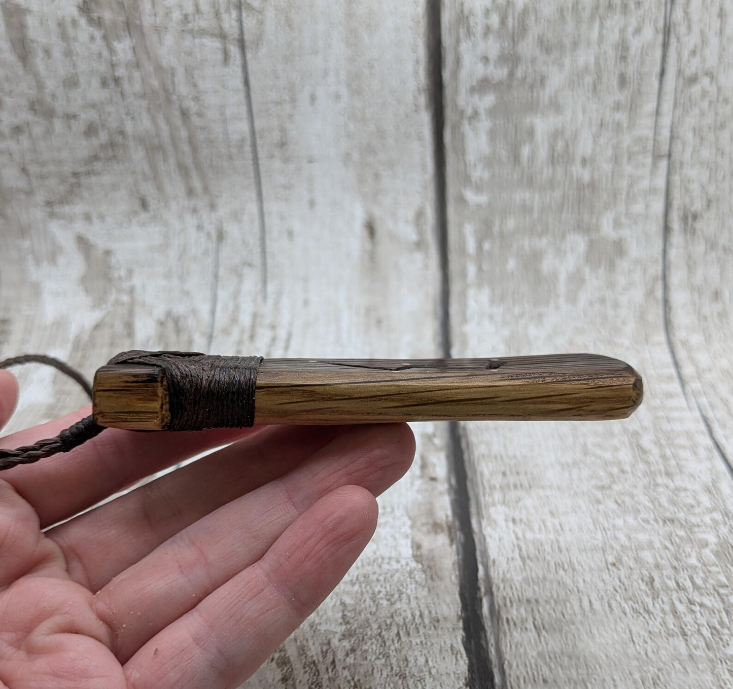 Whiskey barrel oak Hei Toki adze Cassiopeia constellation pendant.