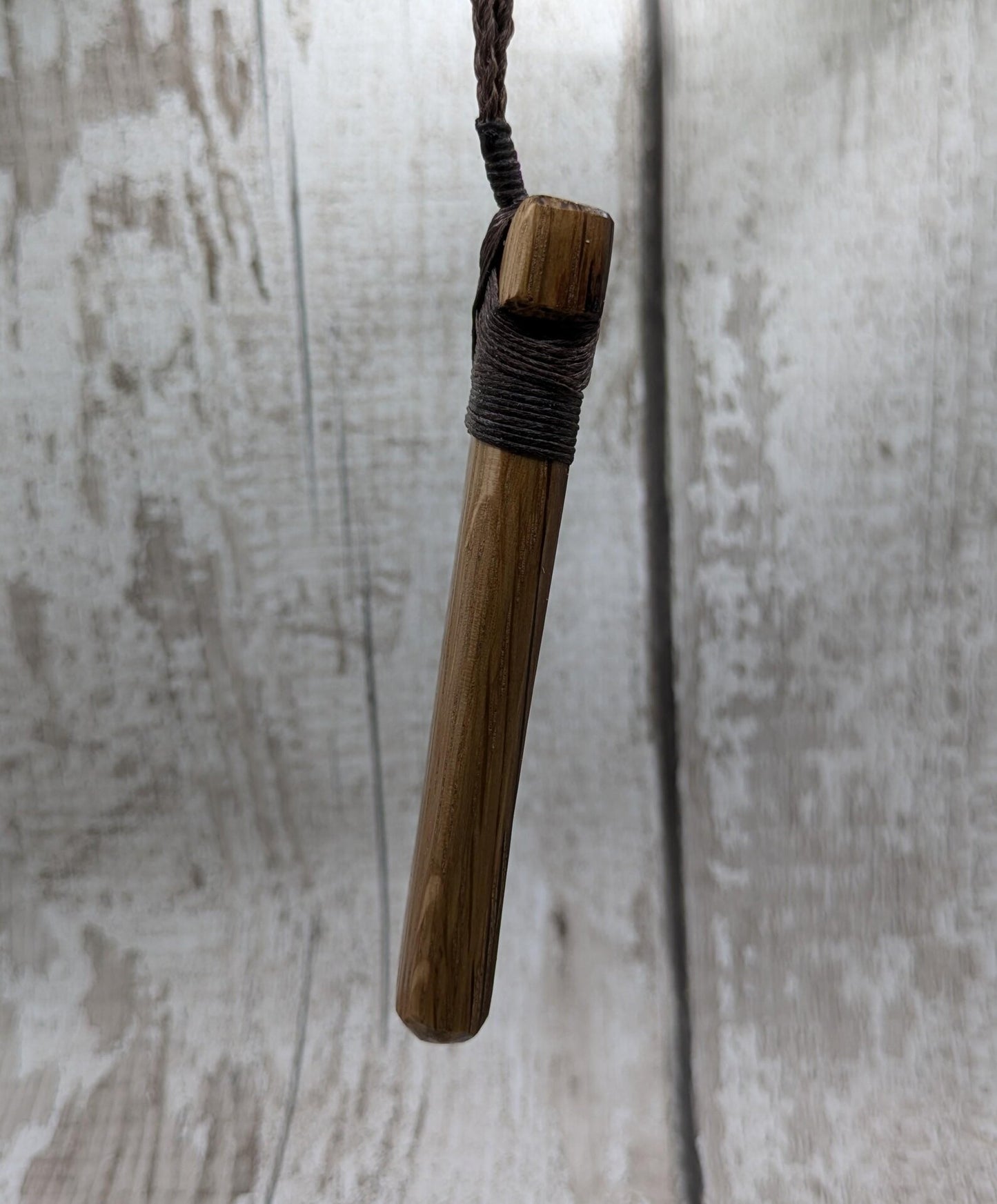Whiskey barrel oak Hei Toki adze Cassiopeia constellation pendant.