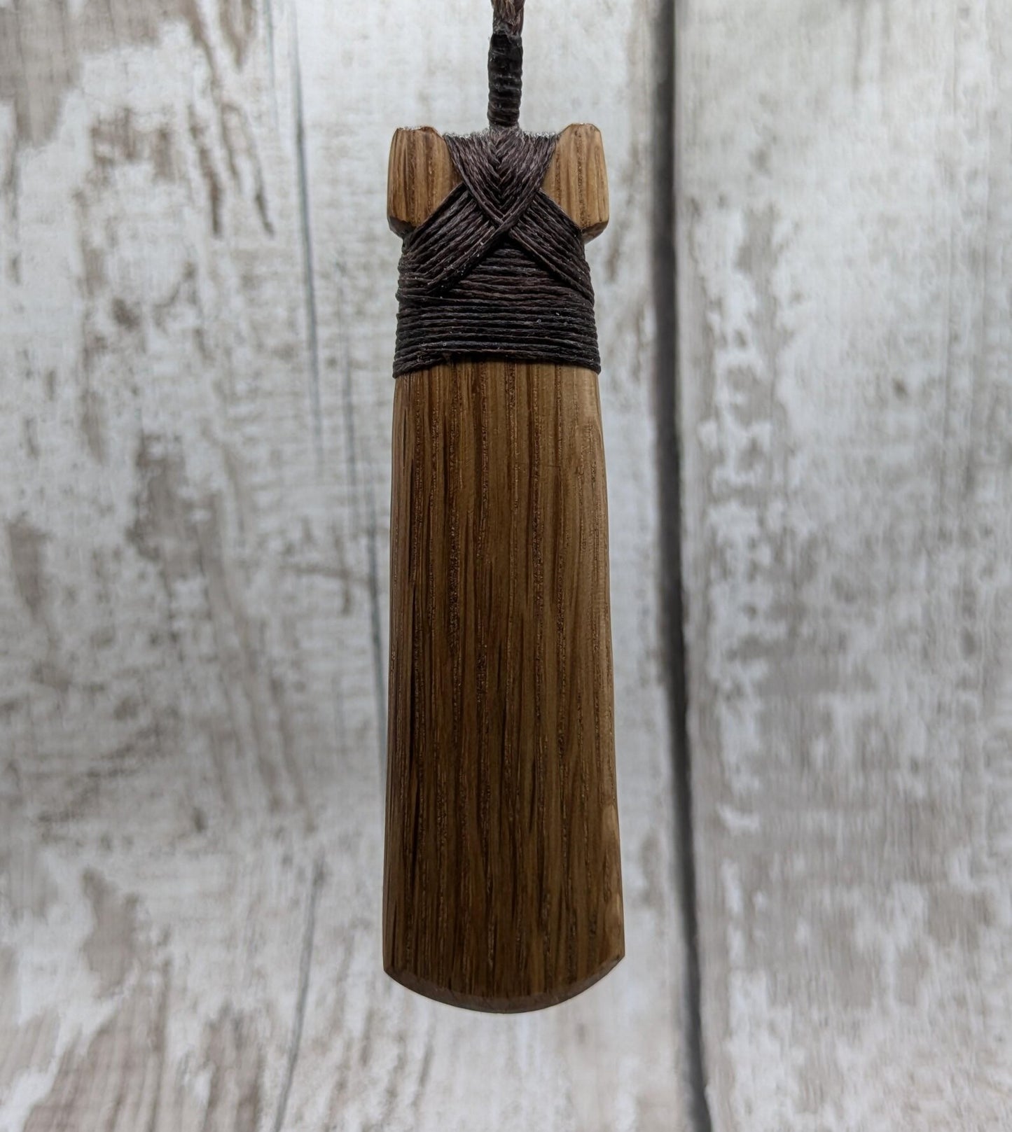 Whiskey barrel oak Hei Toki adze Cassiopeia constellation pendant.