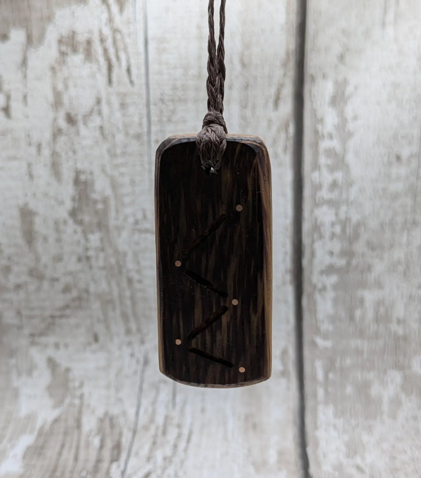 Whiskey oak barrel Cassiopeia constellation pendant.