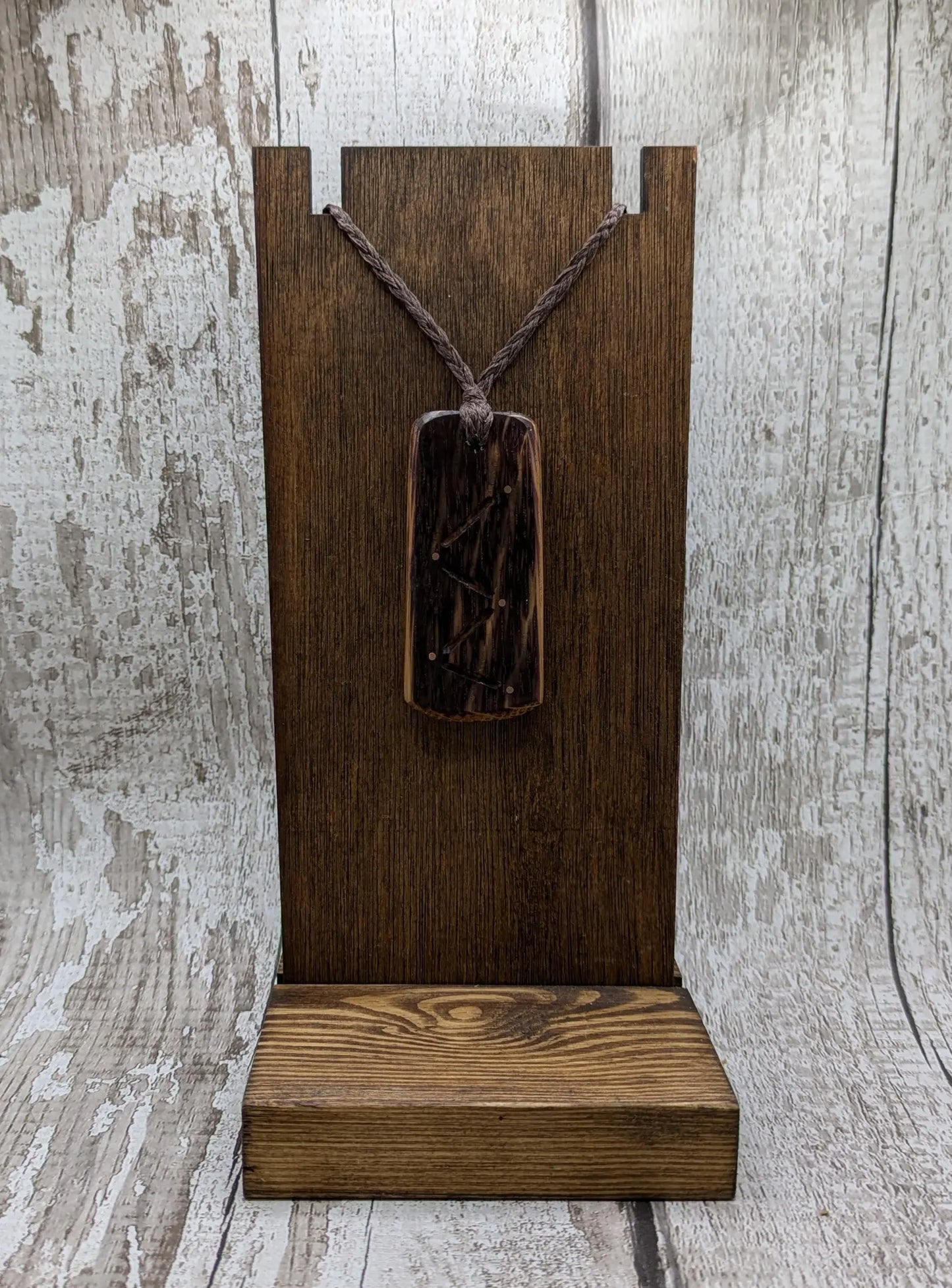 Whiskey oak barrel Cassiopeia constellation pendant.