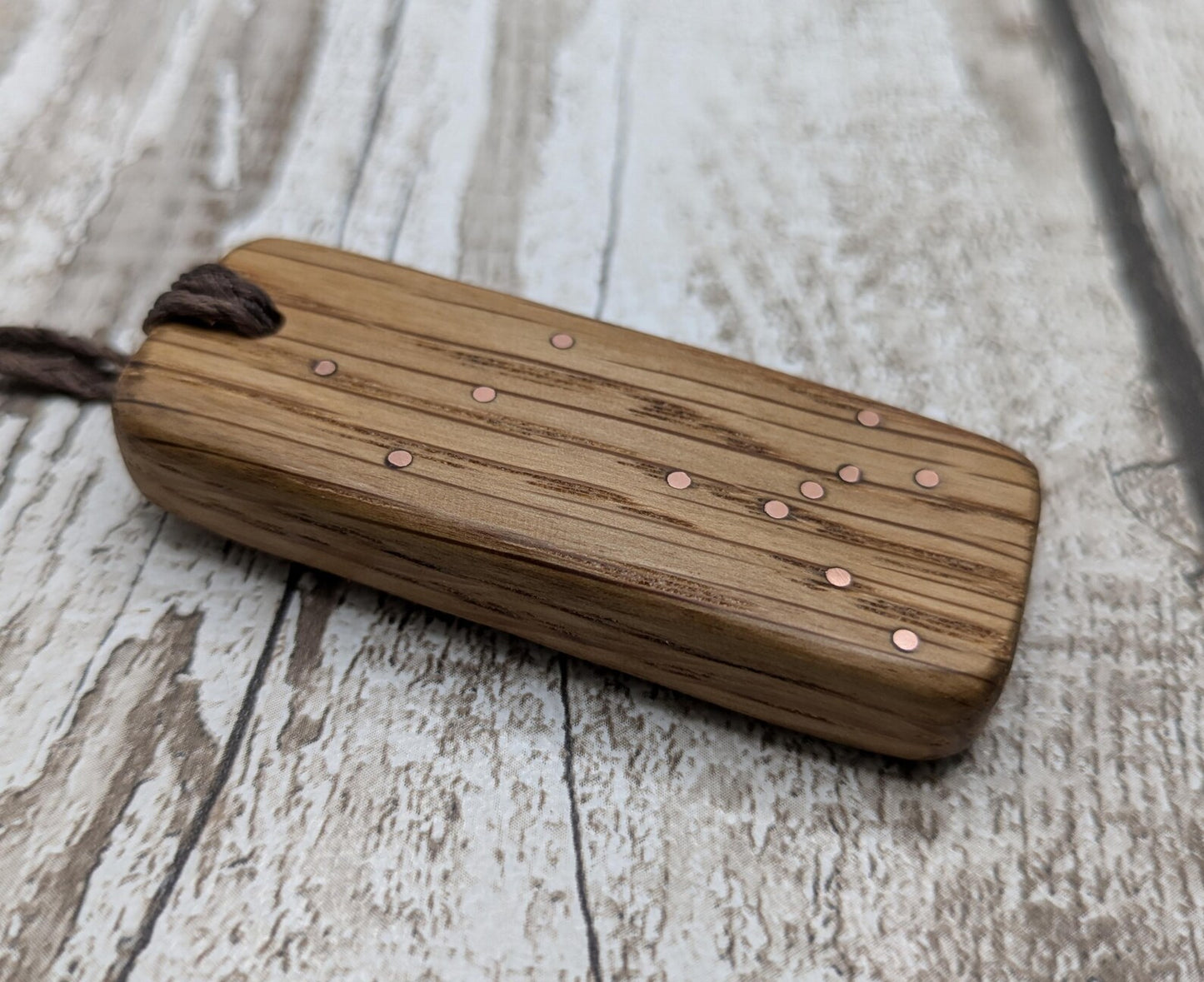 Whiskey barrel oak with Canis Major in Sirius start system pendant.