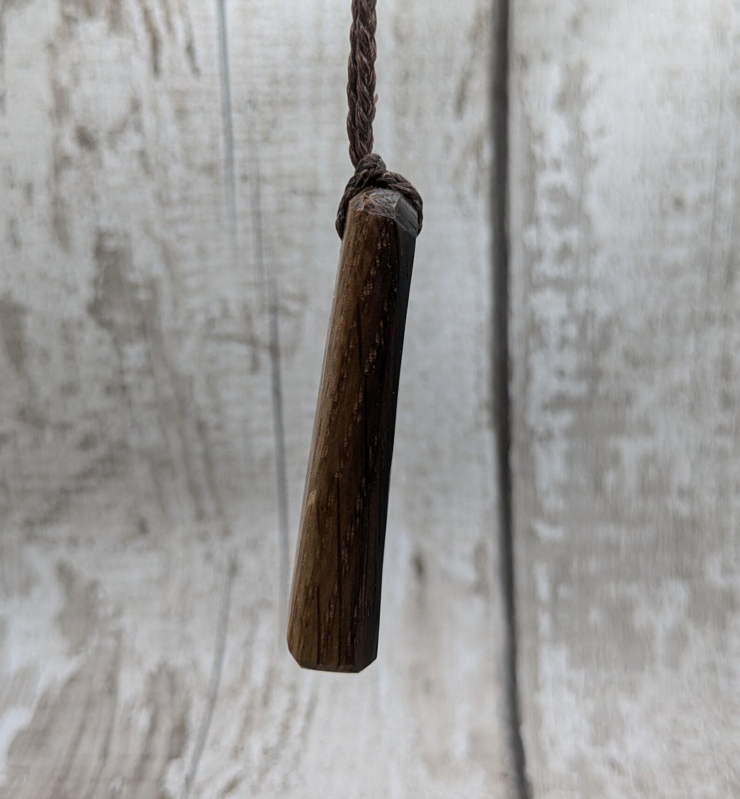 Whiskey barrel oak Pleiades star system pendent.