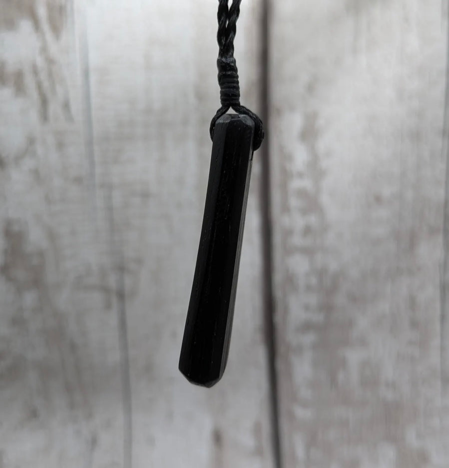 Fenland bog oak roimata tear drop pendant.